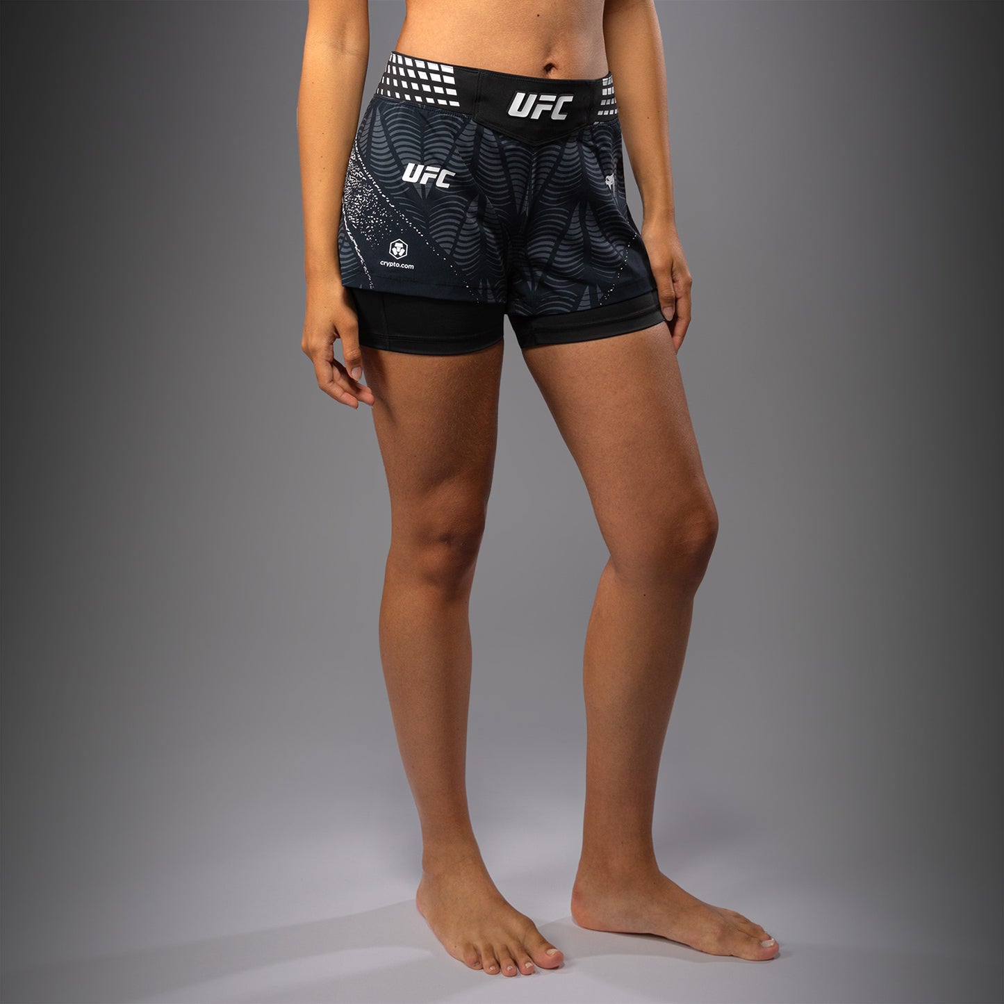 UFC Zenith by Venum Authentic Fight Night Short de pelea ajuste corto Mujer Personalizado - Negro