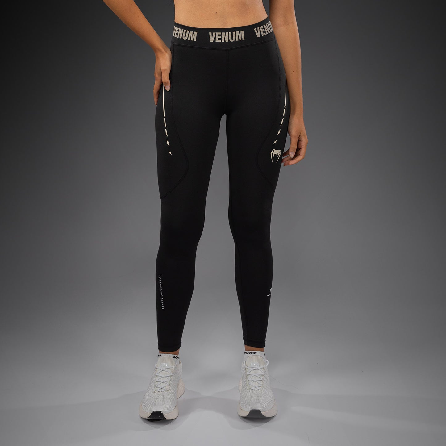 Venum Adrenaline Leggings Mujer – Negro/Marfil