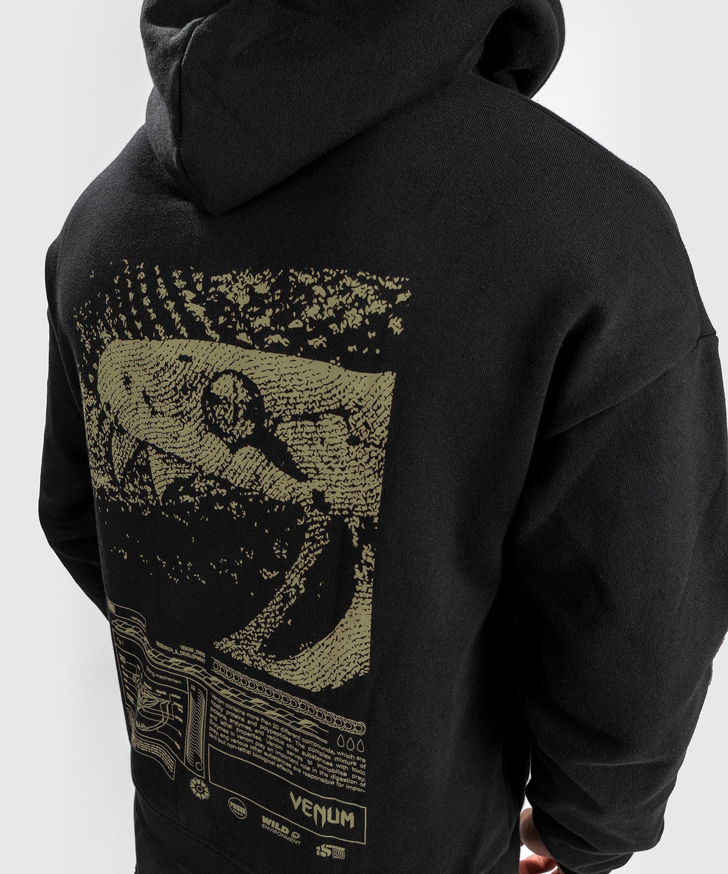 Sudadera con Capucha Venum Fangs - Ajuste Extragrande - Negro