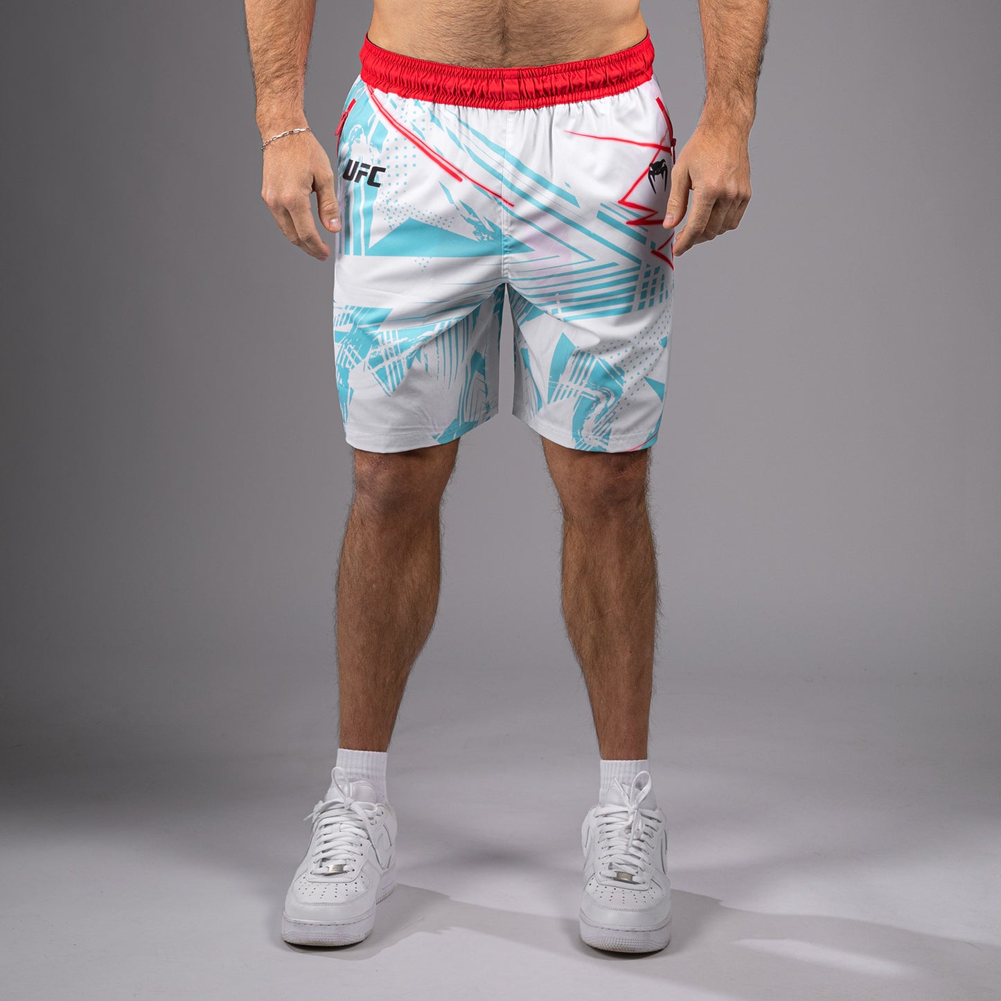 UFC Fusion By Venum Miami Edition Fight Week Performance Pantalones cortos para hombre - Blanca