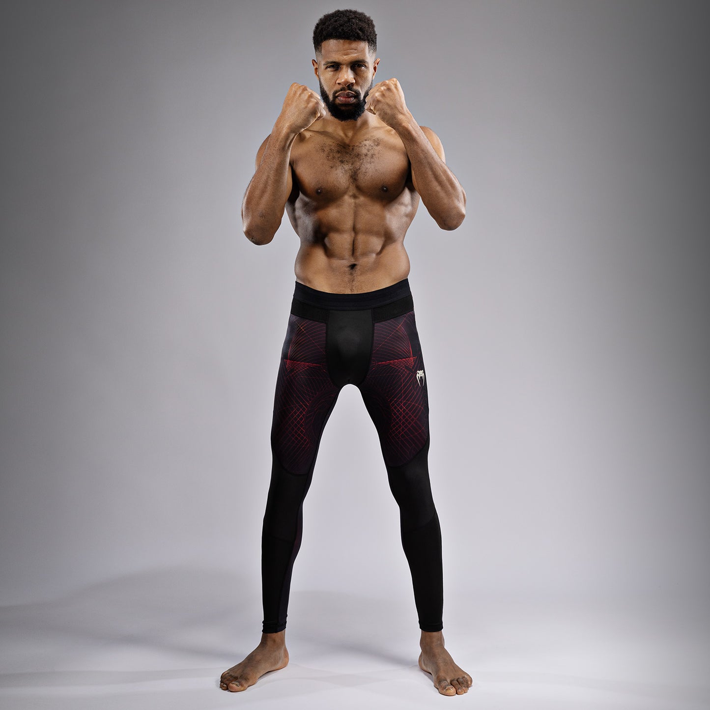 Venum G-Fit Air Spats para Hombre - Negro Profundo/Rojo Fuego