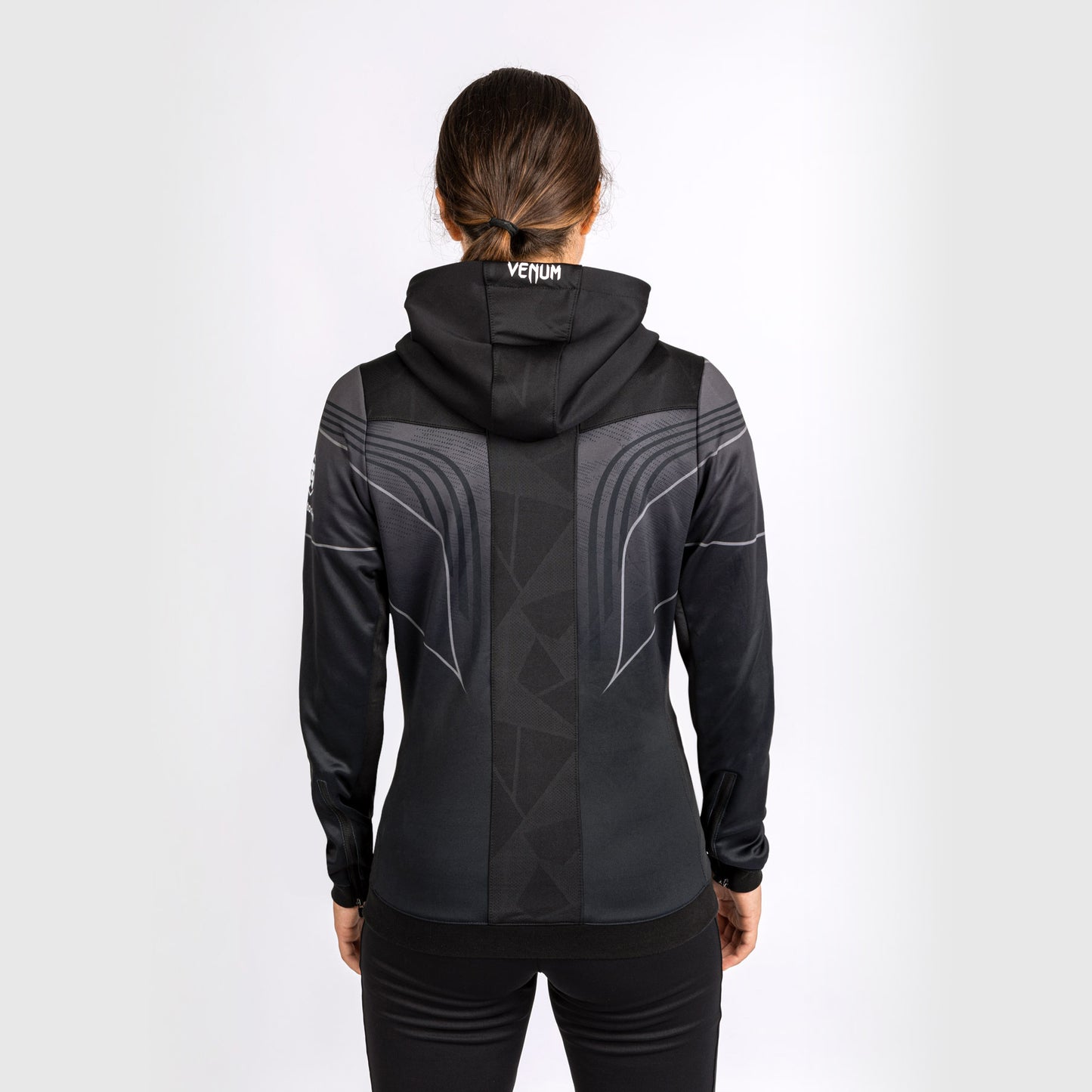 Sudadera con capucha personalizada UFC Venum Authentic Fight Night 2.0 para mujer - Negra