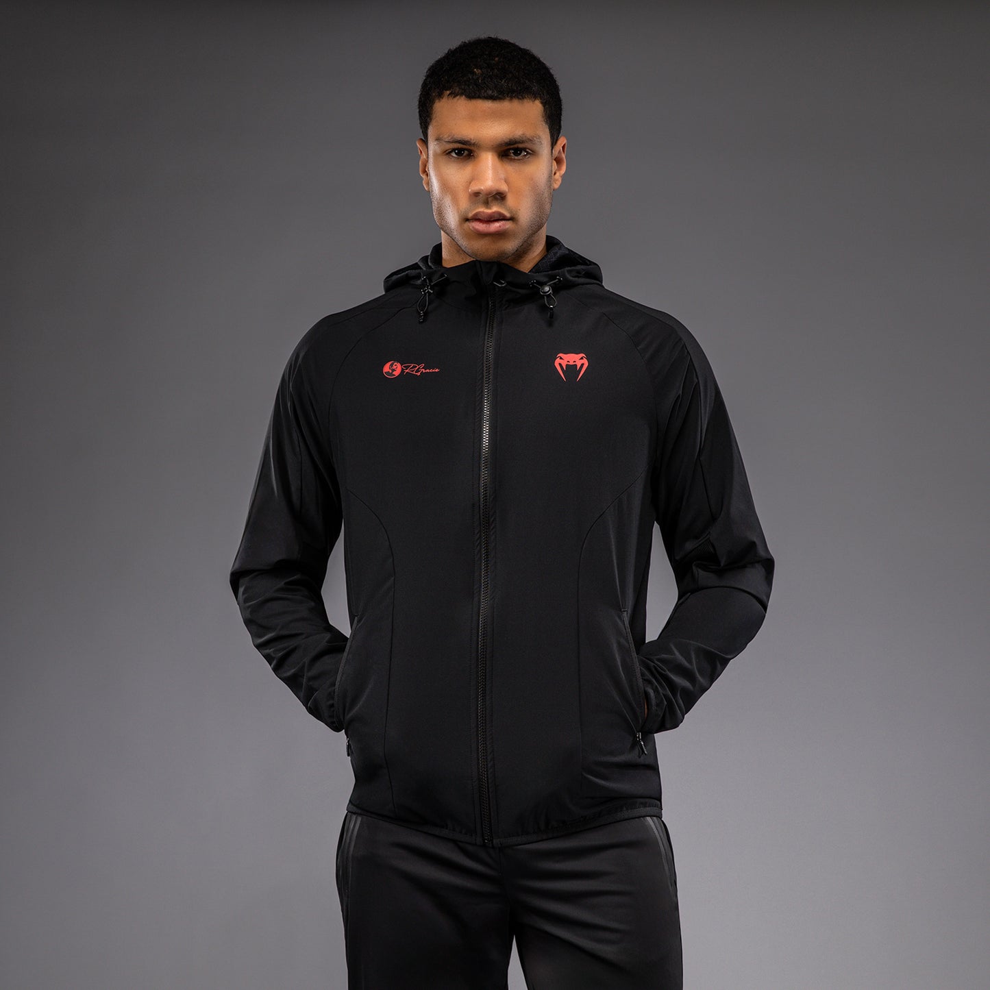 Venum Roger Gracie Signature Chaqueta de Chándal - Negro/Rojo