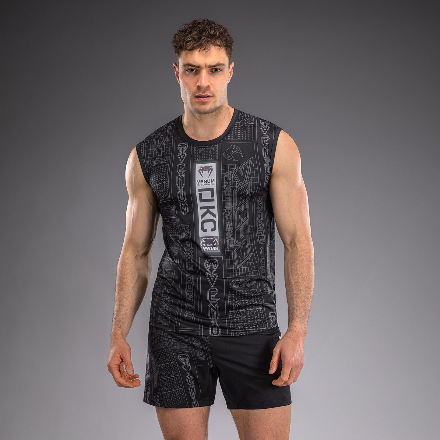 Karate Combat by Venum Camiseta Dry Tech Sin Mangas – Negro/Gris