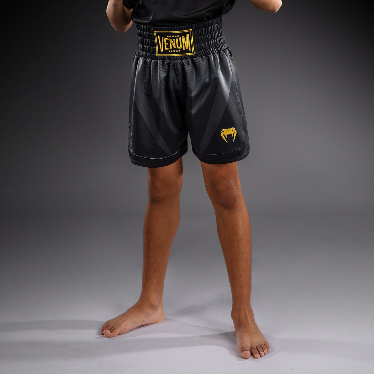 Venum Attack Pantalón corto de boxeo para niños - Negro/Dorado