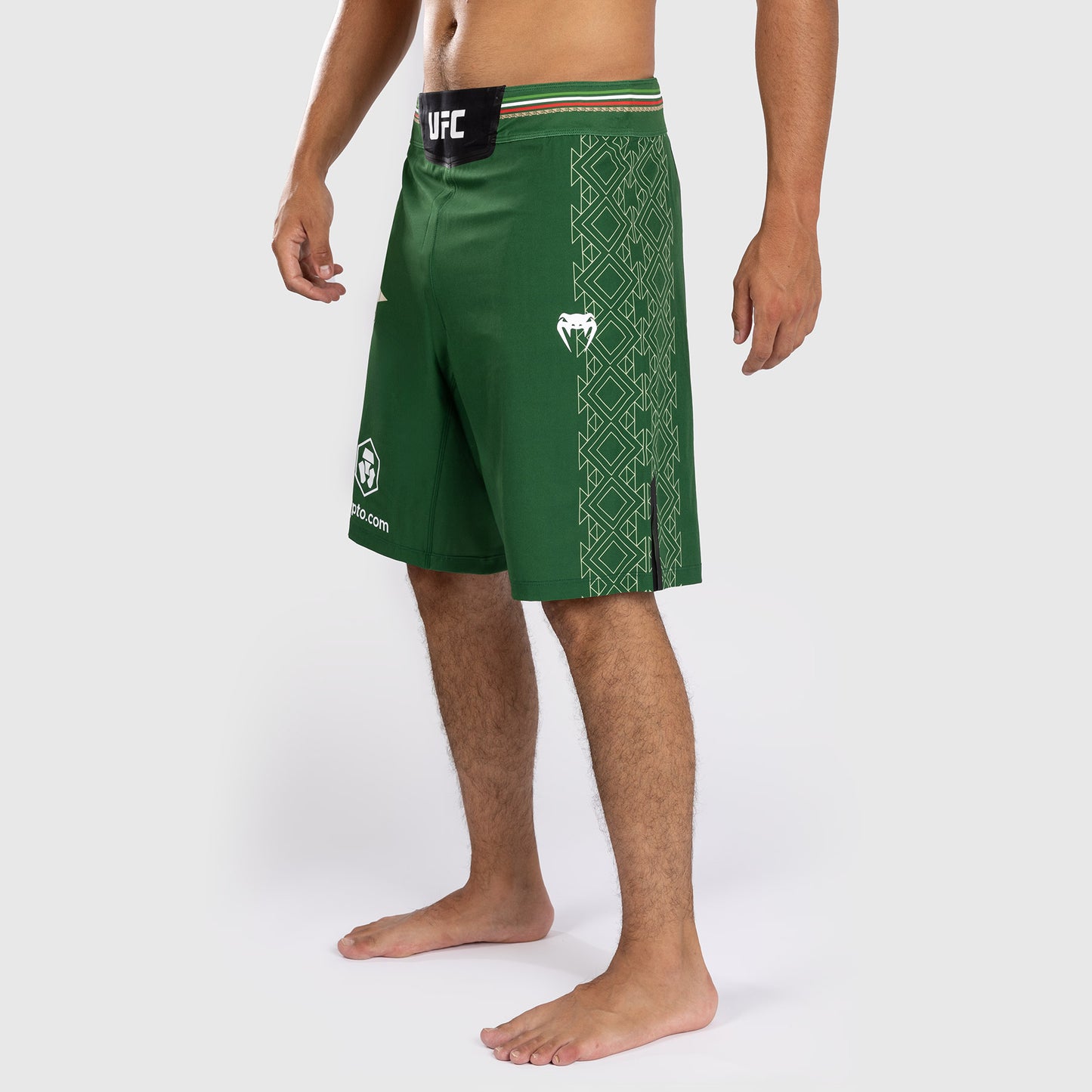 Noche UFC by Venum Authentic Fight Night Pantalones cortos de combate para hombre - Corte largo - Verde