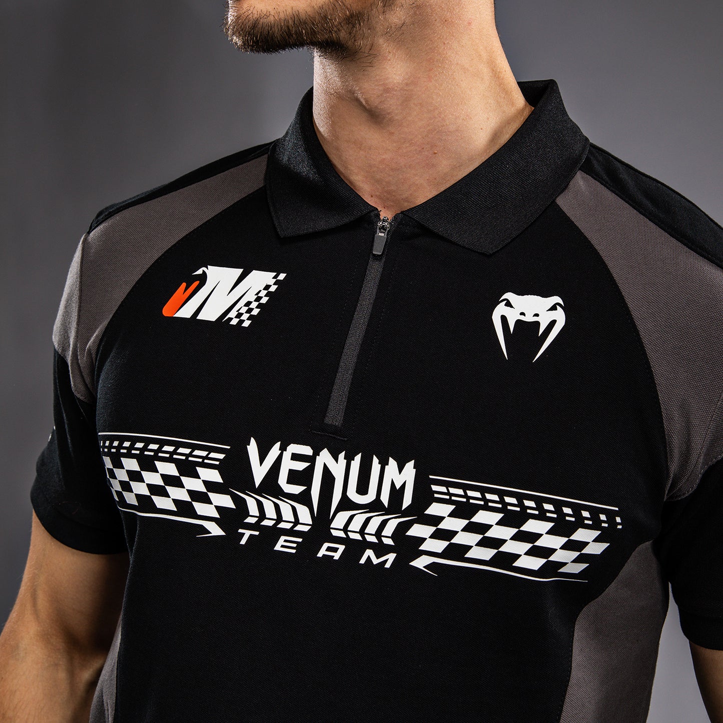 Venum Motorsport Polo de Algodón - Negro Profundo