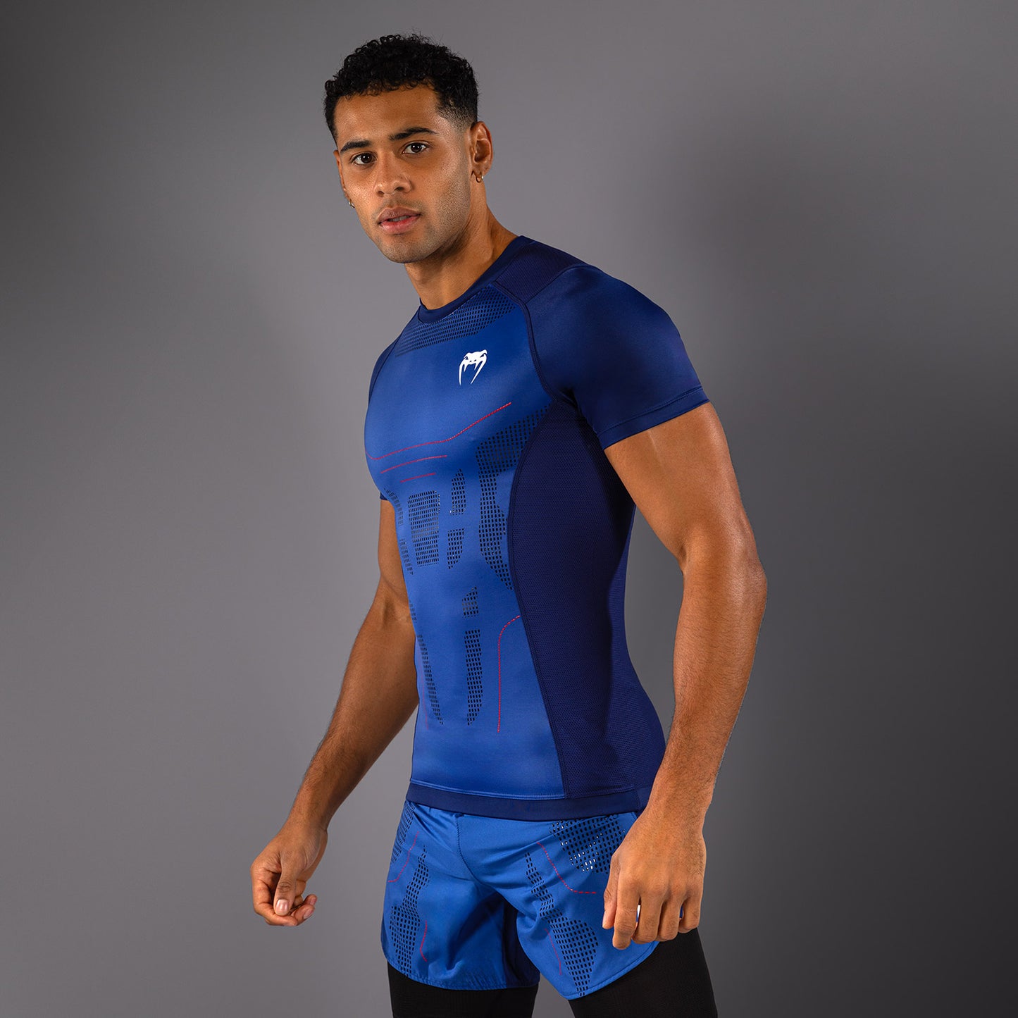 Venum Technical 3.0 Camiseta de Manga Corta Rashguard - Azul Noche