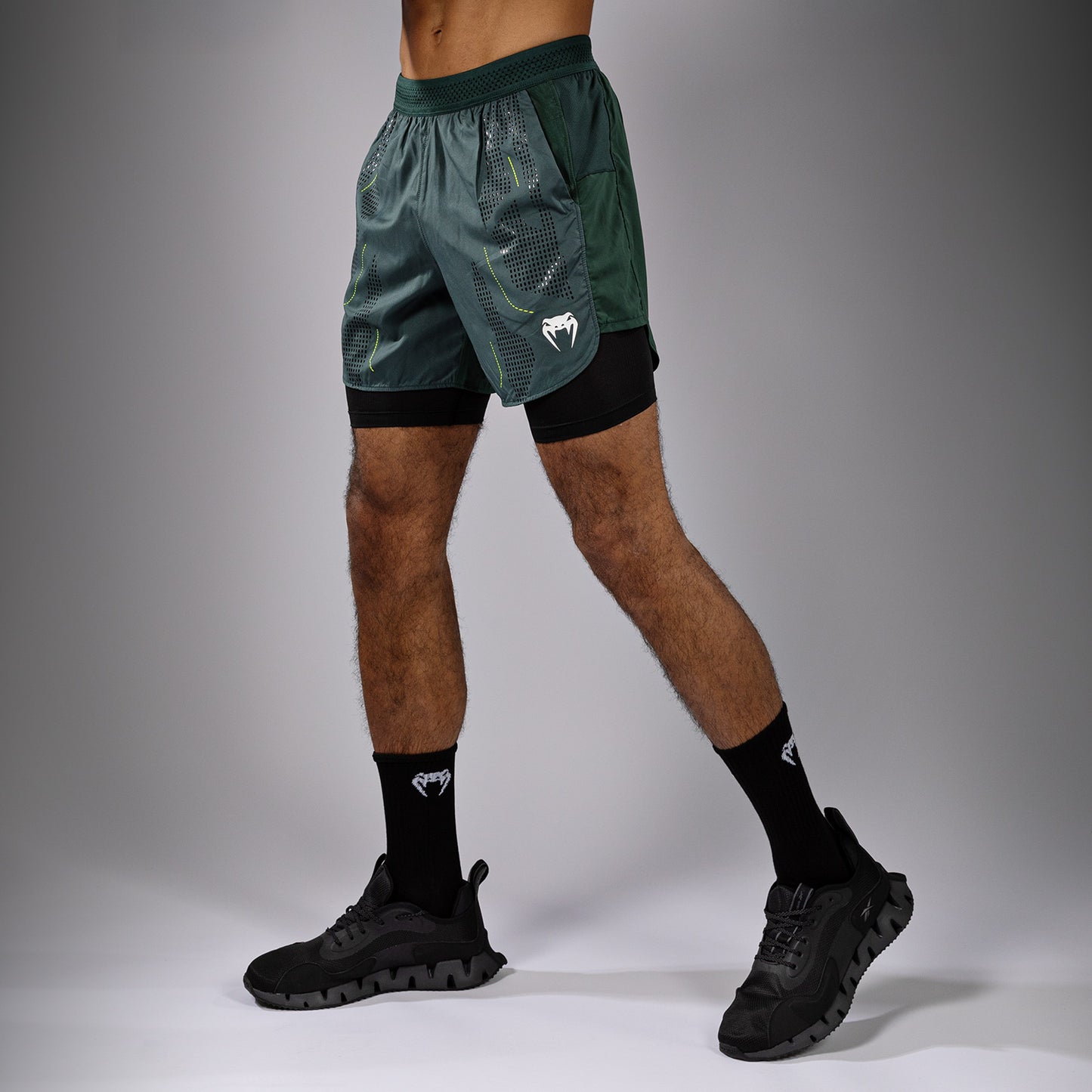 Venum Technical 3.0 Pantalones Cortos de Entrenamiento - Verde Bosque