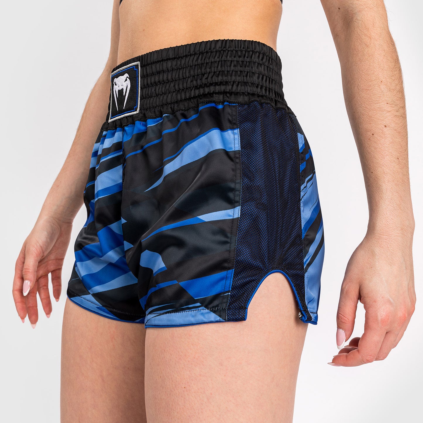 Venum Abyss Pantalones Cortos de Muay Thai para Mujer - Azul Sombra