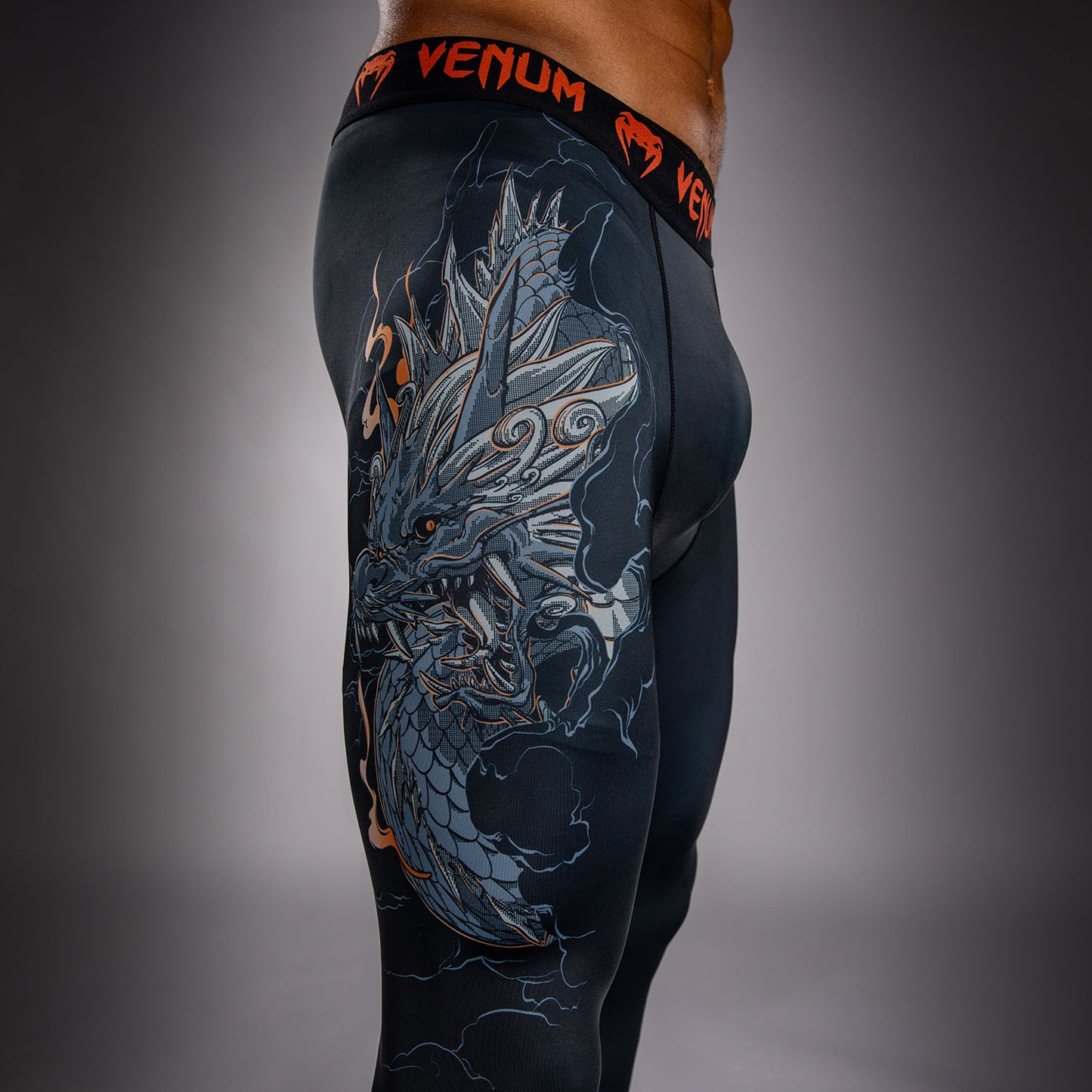 Venum Thunder Dragon Spats – Negro/Gris/Cobre