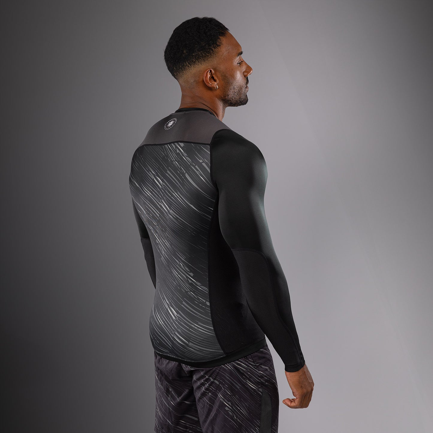 Venum Rapid Rashguard de Manga Larga - Negro/Gris Tormenta