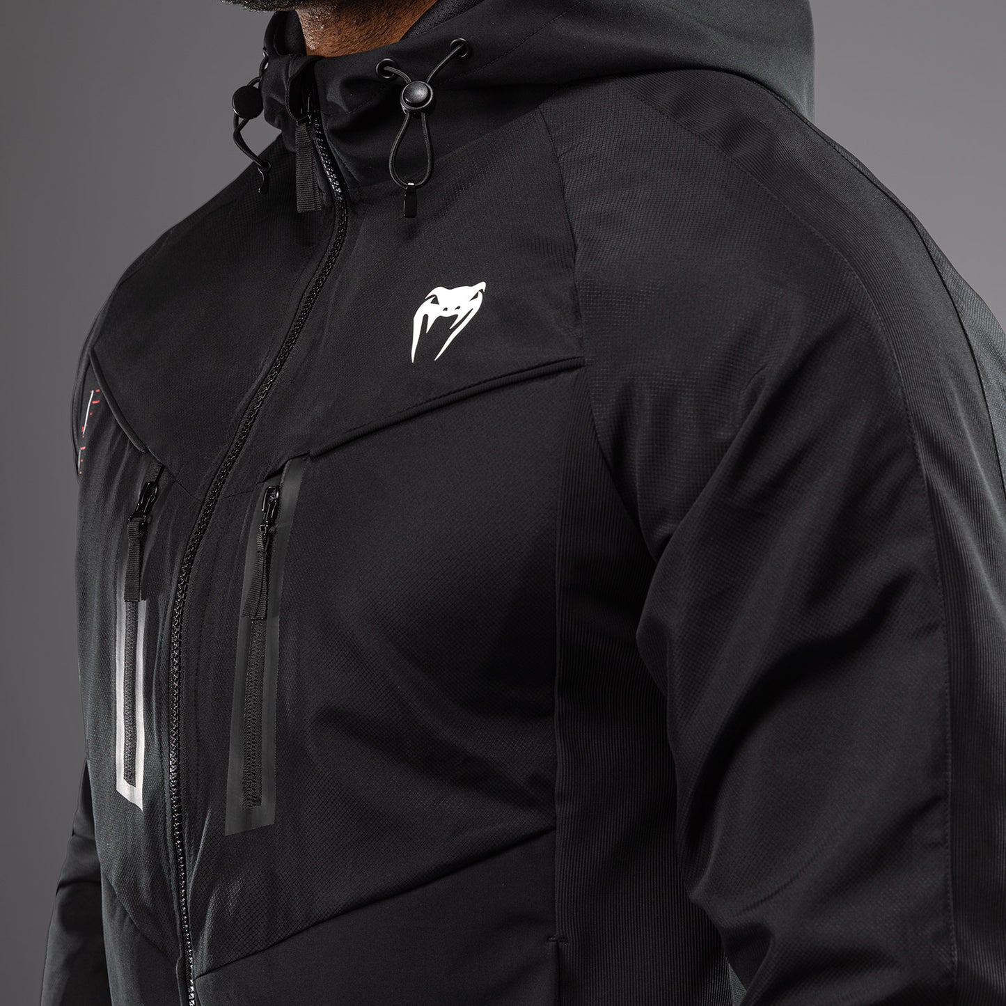 Venum Tactical XT Chaqueta de los hombres de la pista - Negro/fuego rojo