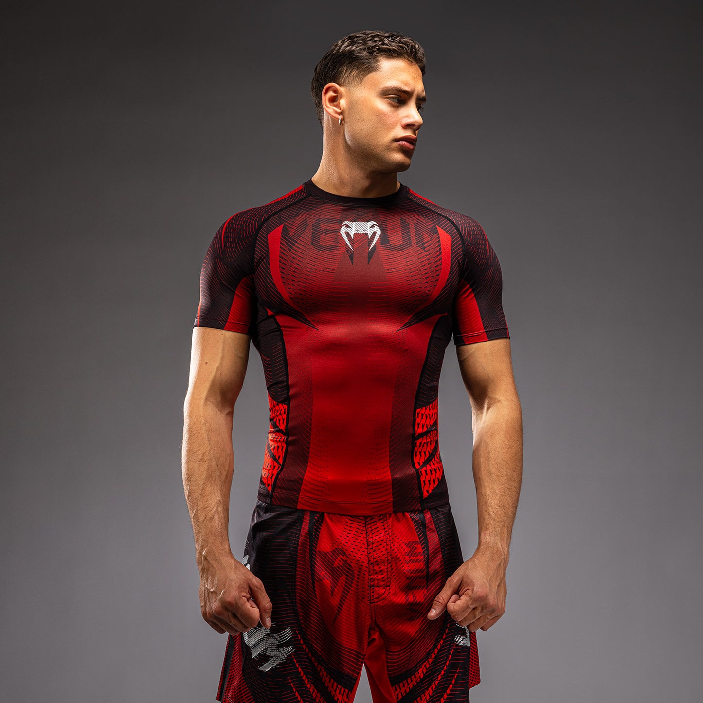 Venum Galactic 3.0 Rashguard Manga Corta - Rojo/Plata