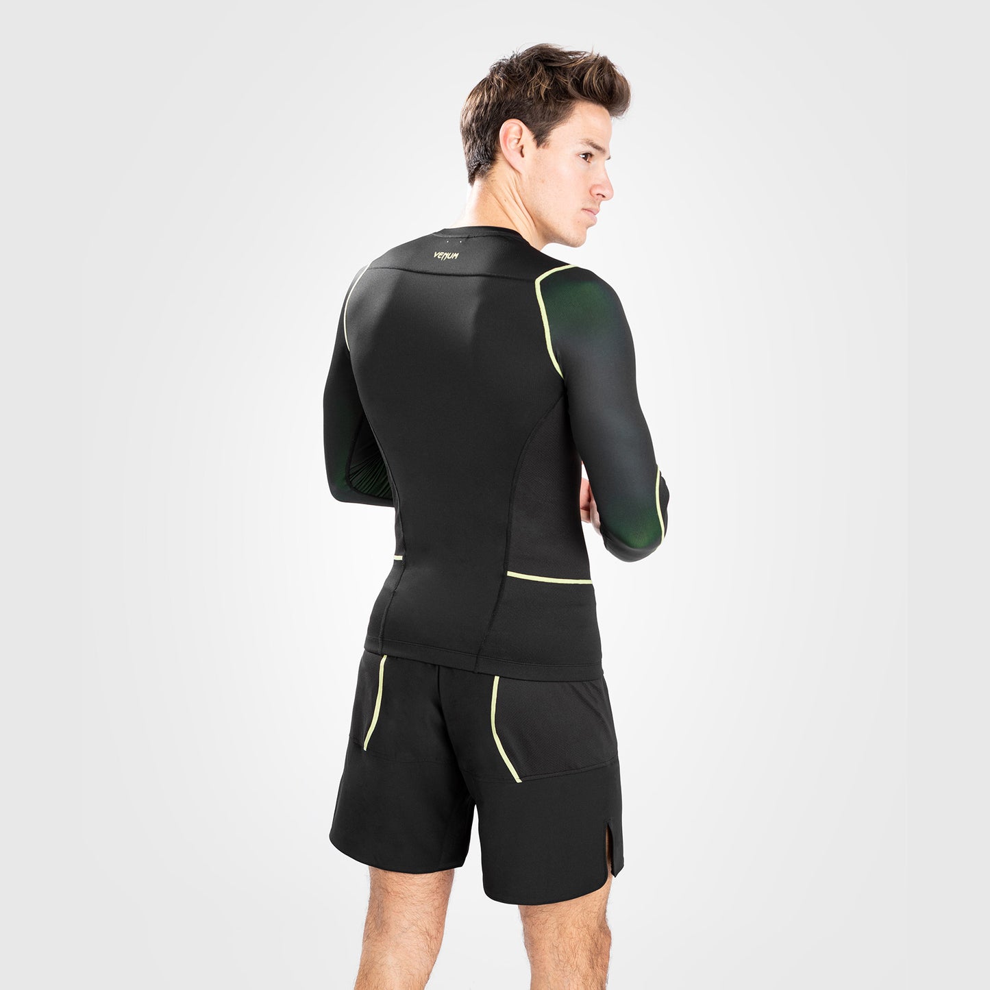 Venum Fusion 2.0  Lycra para hombre - Manga larga - Negro/Amarillo