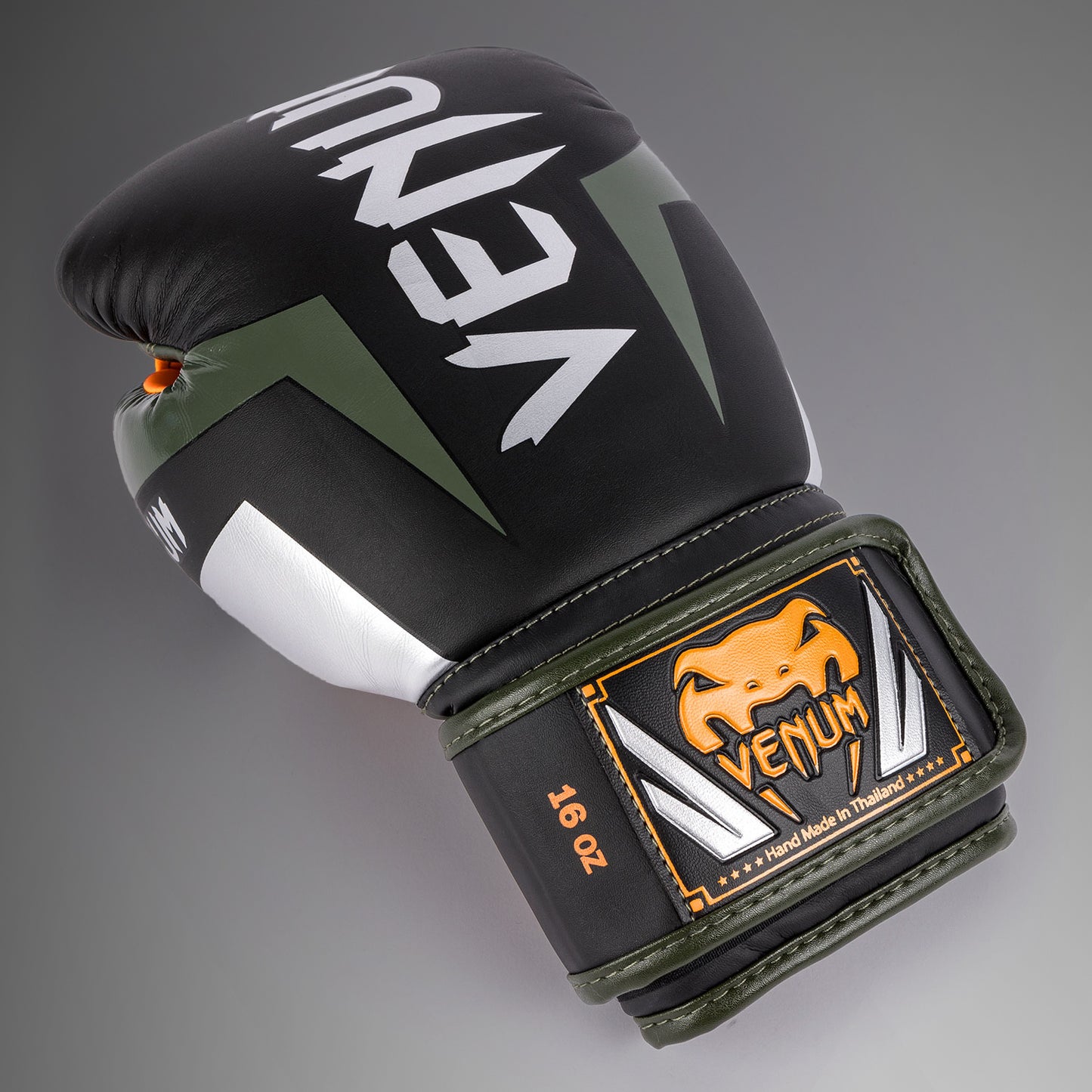 Venum Elite Guantes de Boxeo - Negro/Plata/Caki