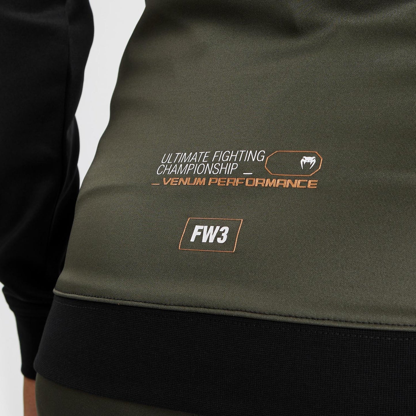 UFC Adrenaline by Venum Fight Week Sudadera con capucha y cremallera para mujer - Caqui/Bronce
