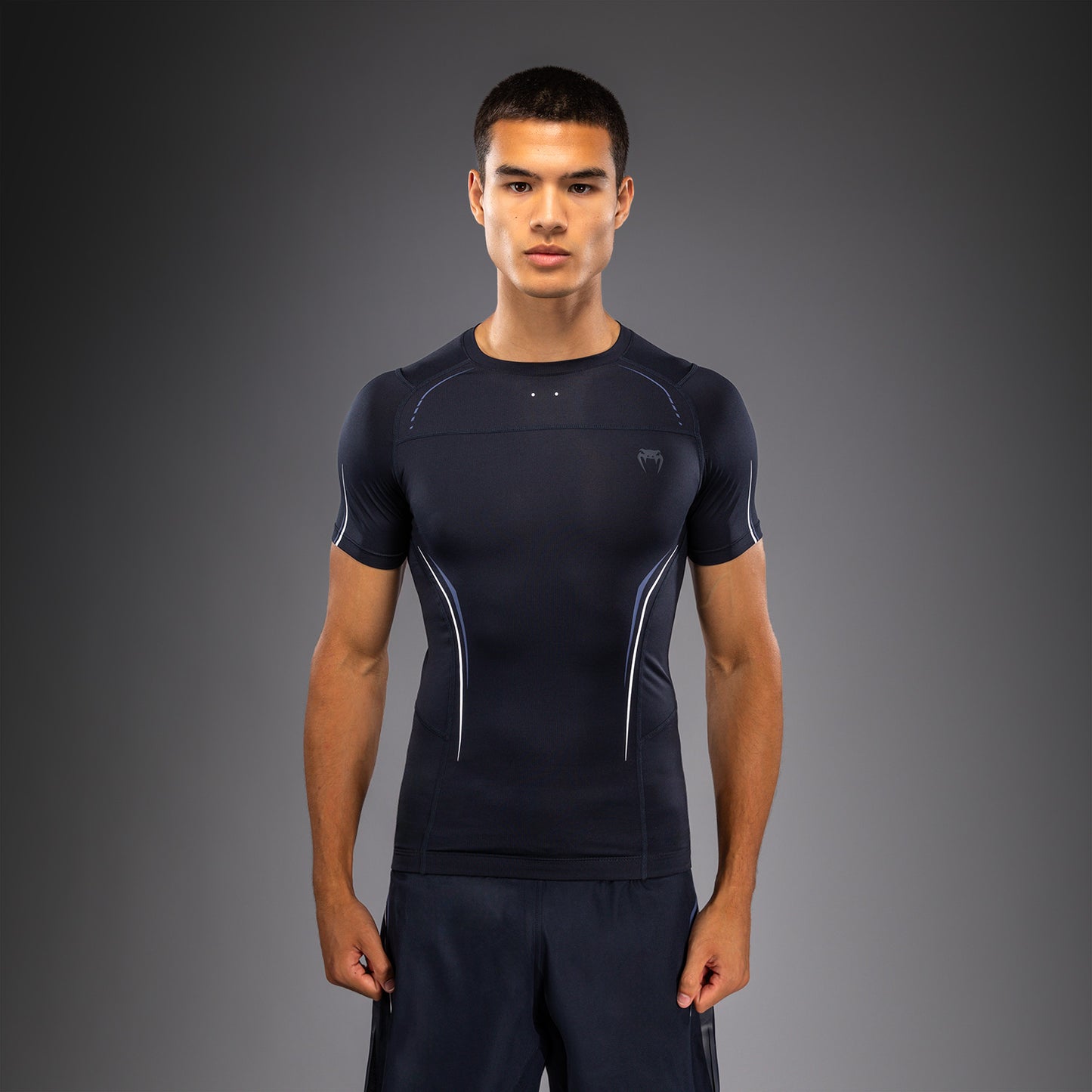 Venum G-Core Rashguard Manga Corta - Azul Marino/Blanco