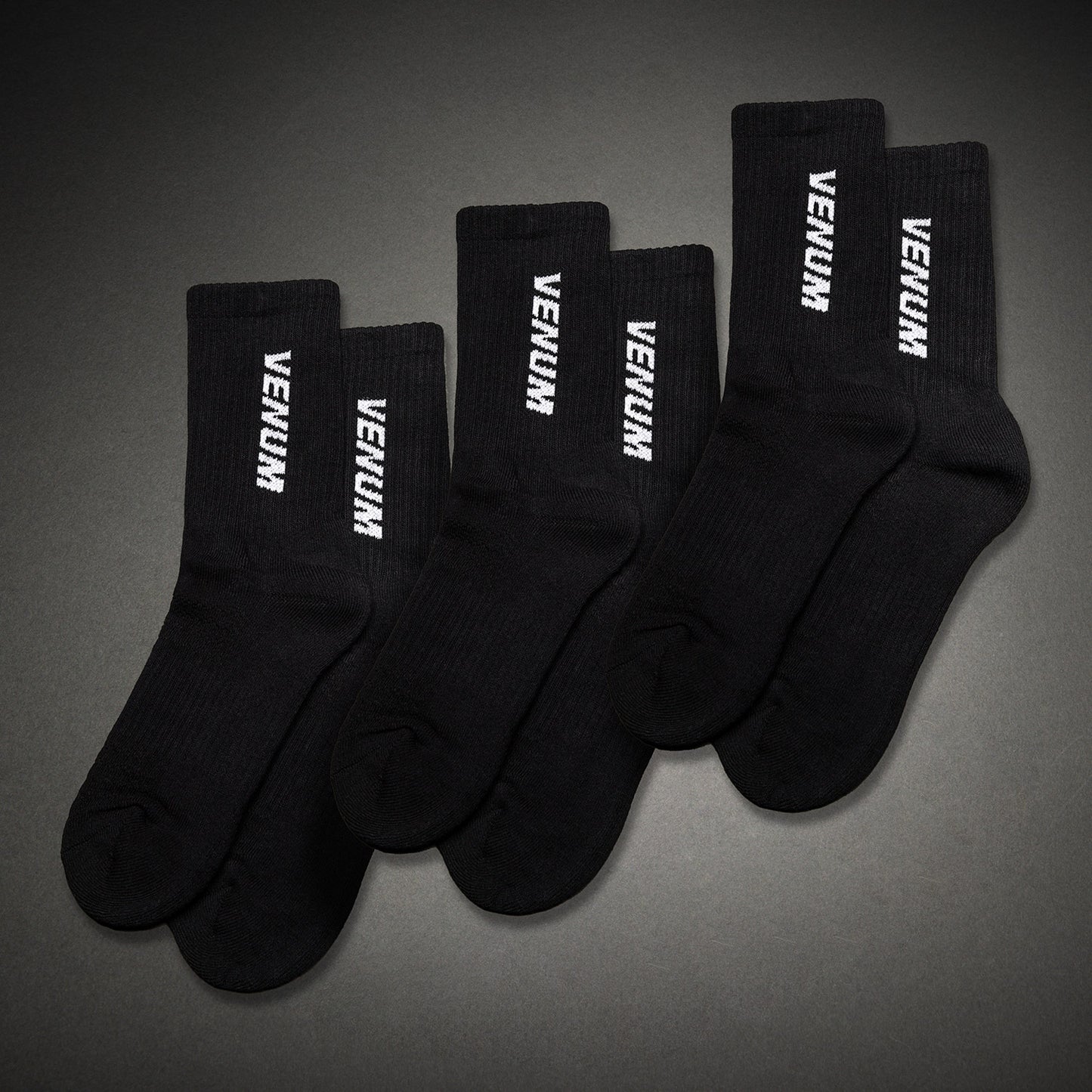 Venum Essential Calcetines (Set de 3 pares) – Negro/Blanco