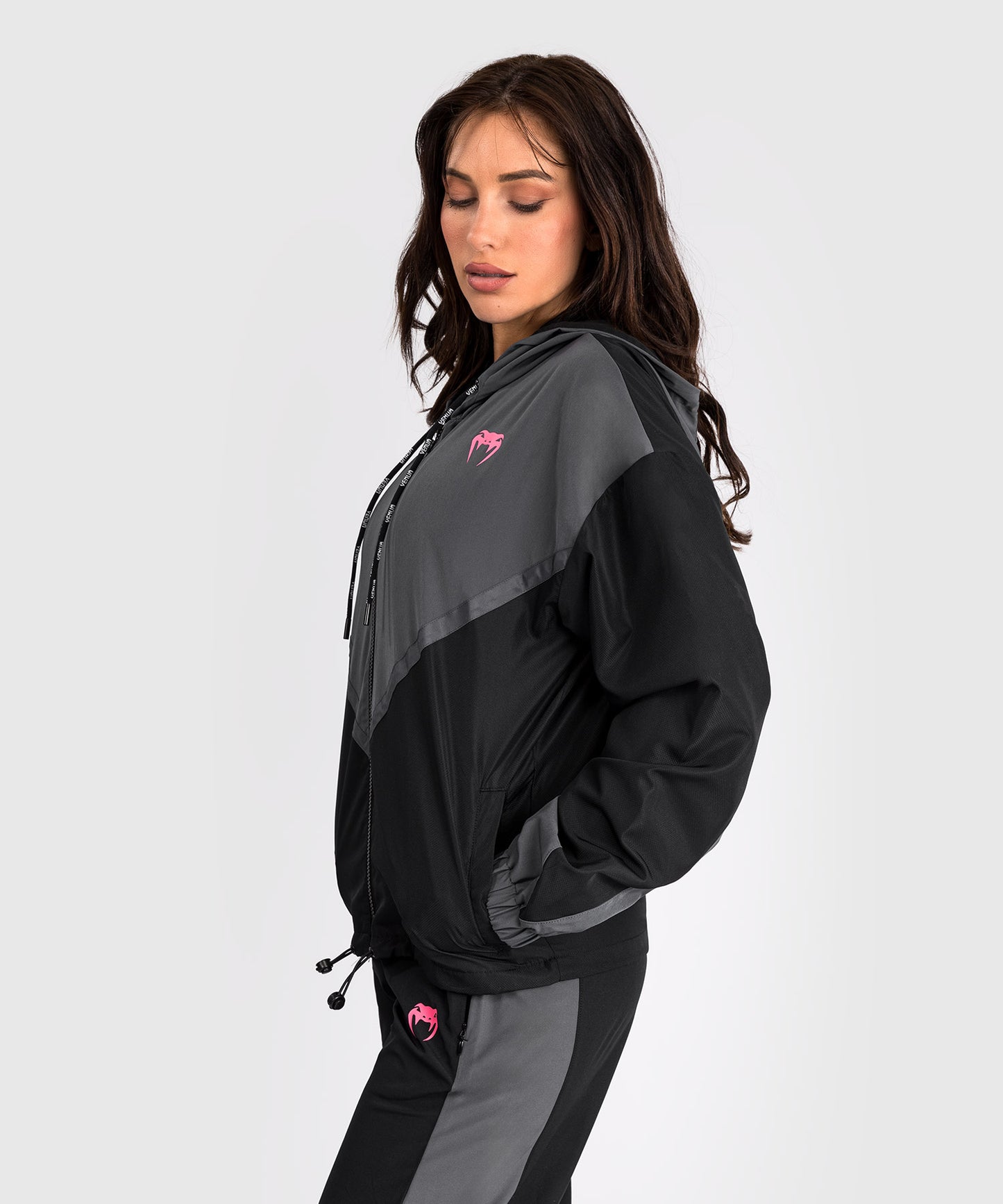 Venum Tactical XT Chaqueta de chándal para mujer - Negra/Gris Tormenta