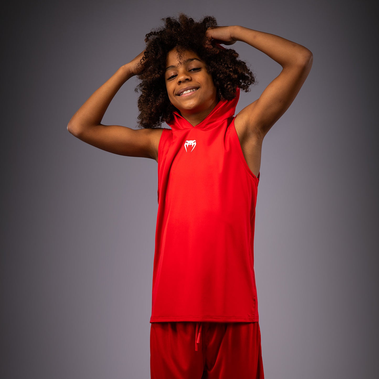 Venum Elite Sudadera con Capucha Sin Mangas Dry-Tech Para Niños - Rojo