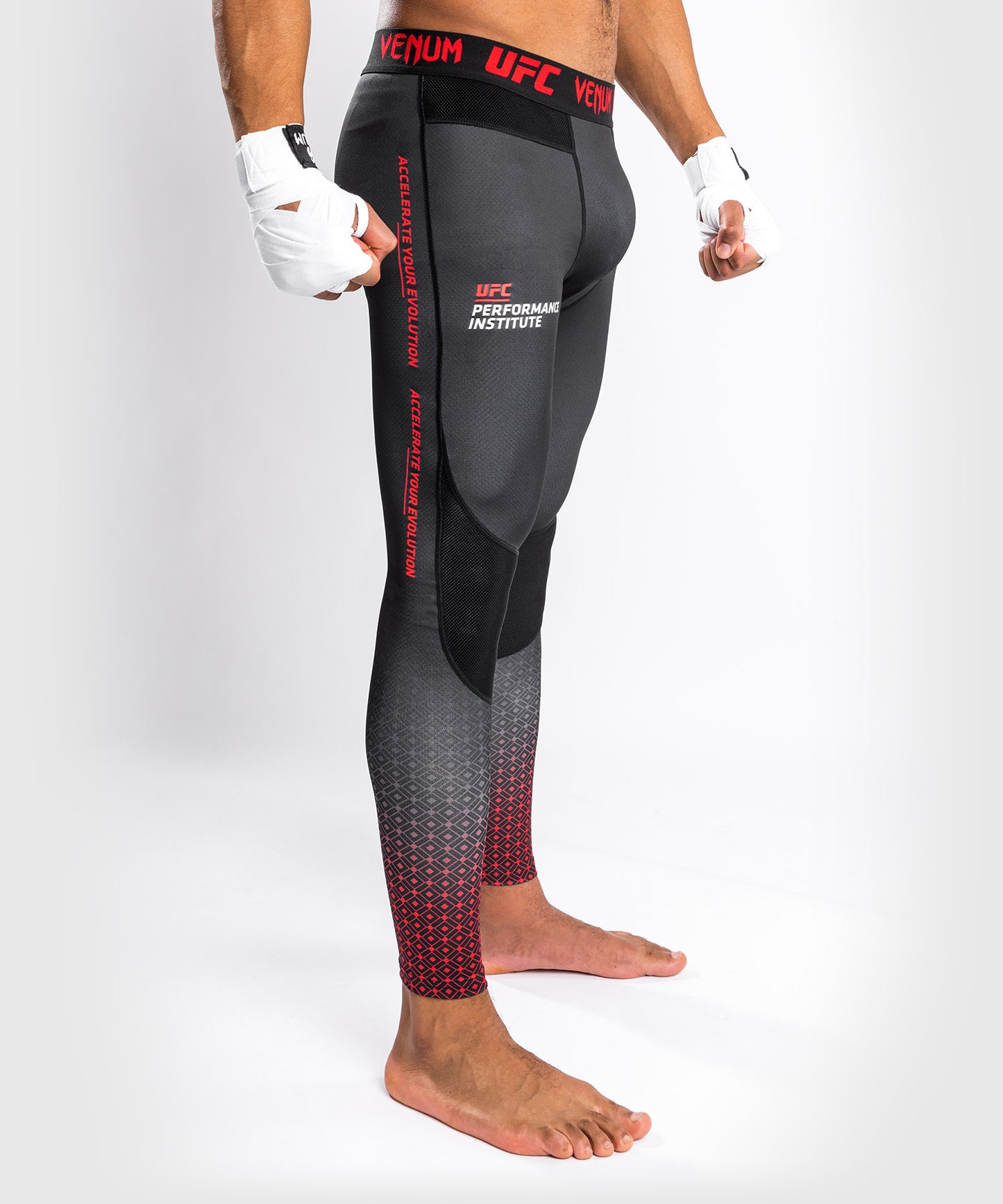 Pantalones de compresión Venum UFC Performance Institute - Negro/Rojo