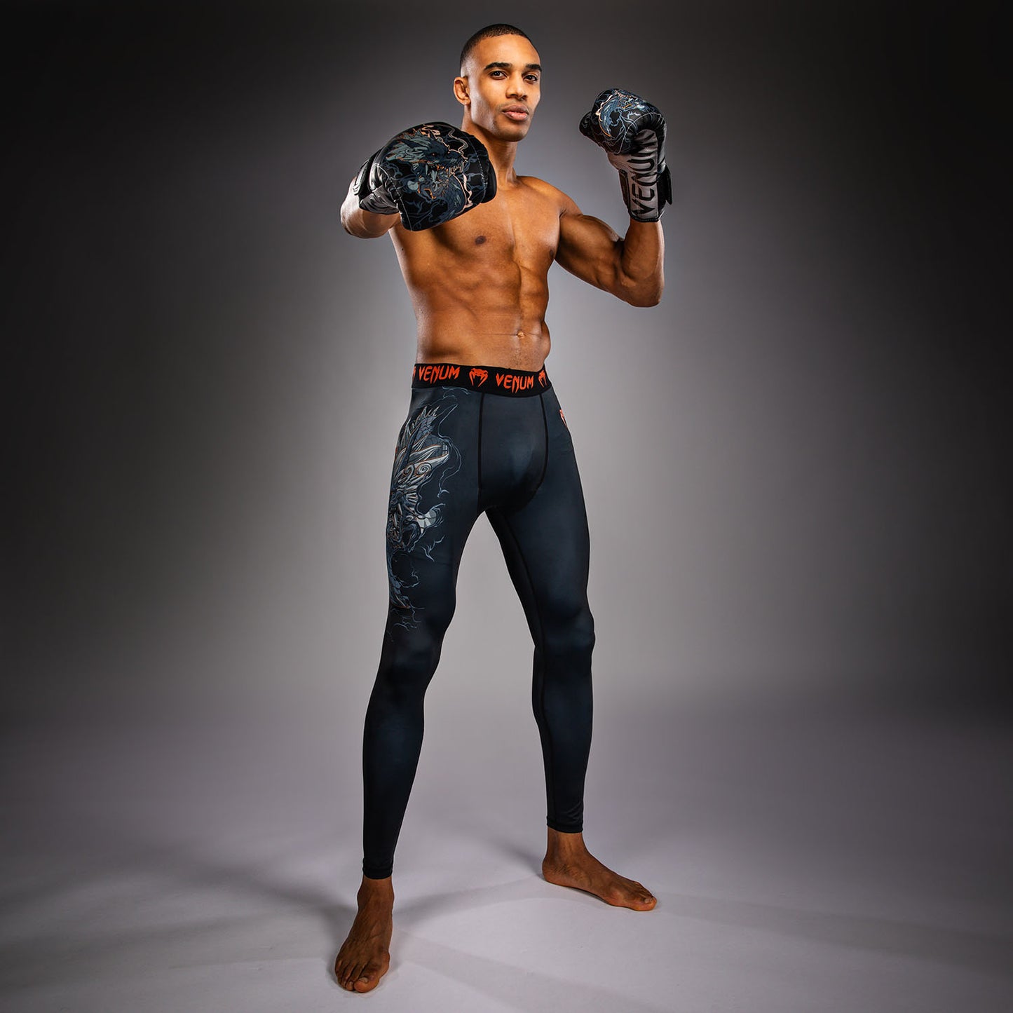 Venum Thunder Dragon Spats – Negro/Gris/Cobre