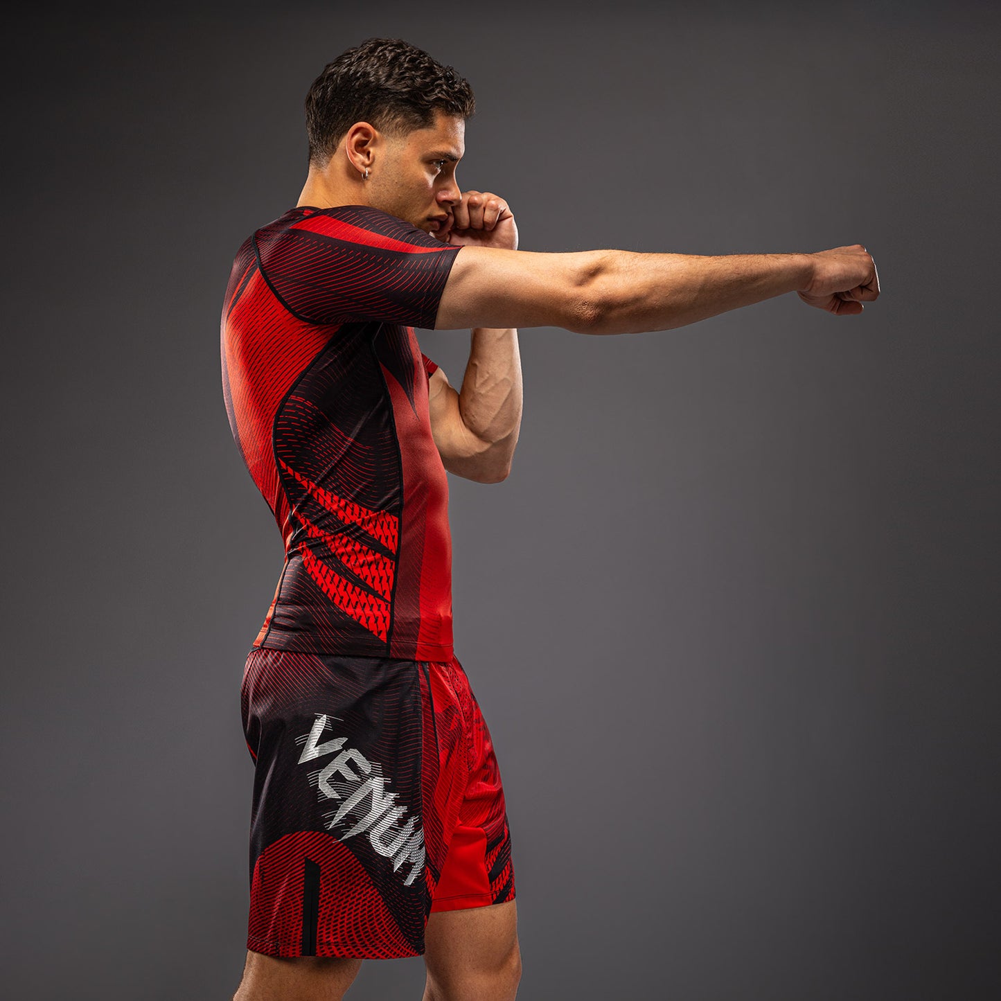Venum Galactic 3.0 Rashguard Manga Corta - Rojo/Plata