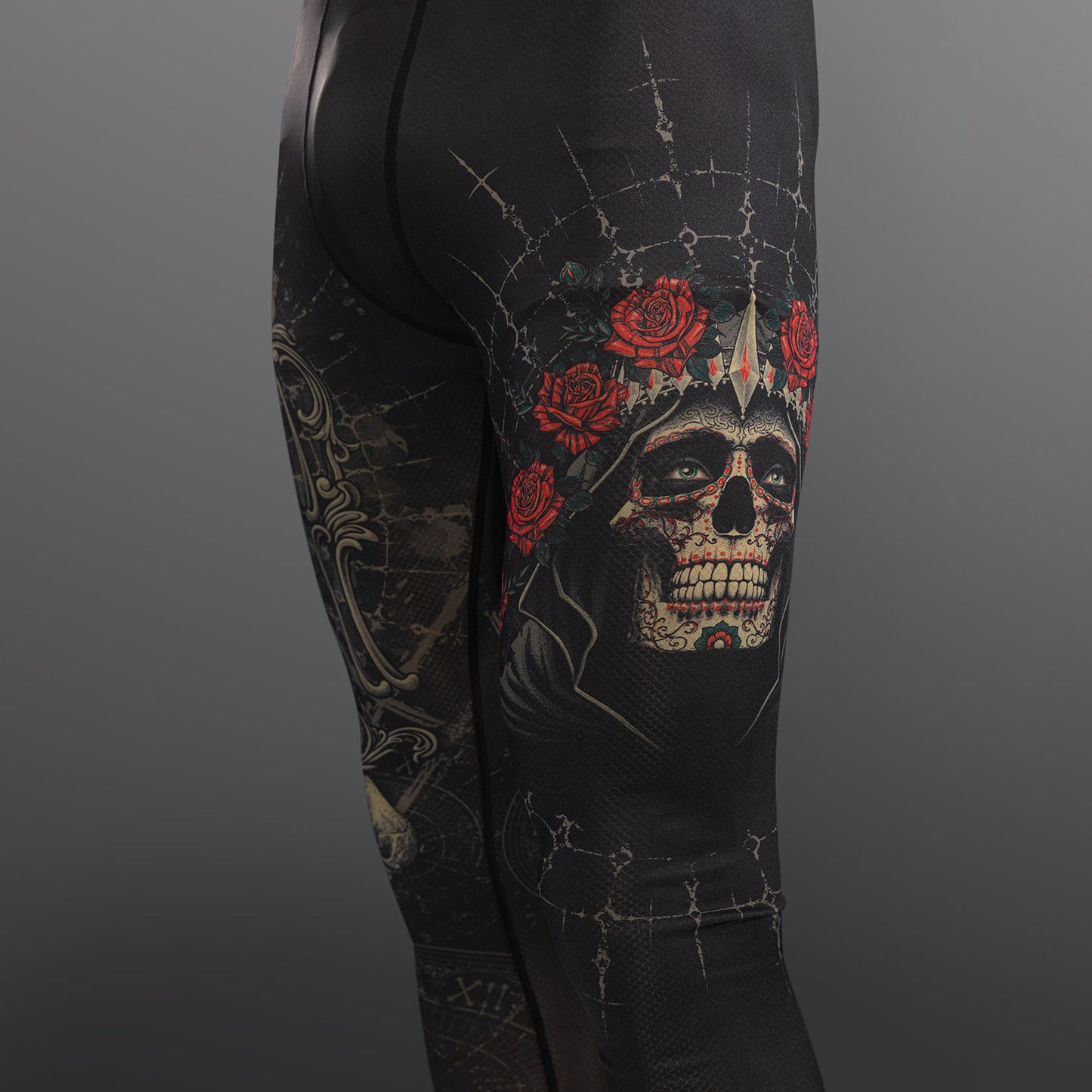 Venum Santa Muerte 5.0 Spats para Hombre - Negro Profundo/Oro