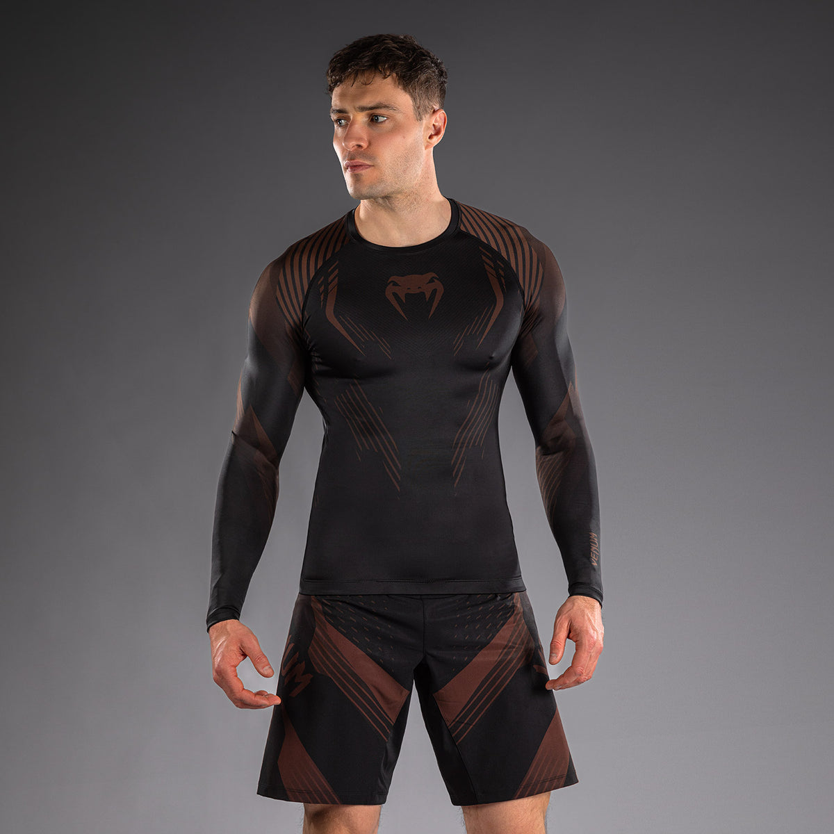 Venum No-Gi 6.0 Rashguard Manga Larga - Negro/Marrón