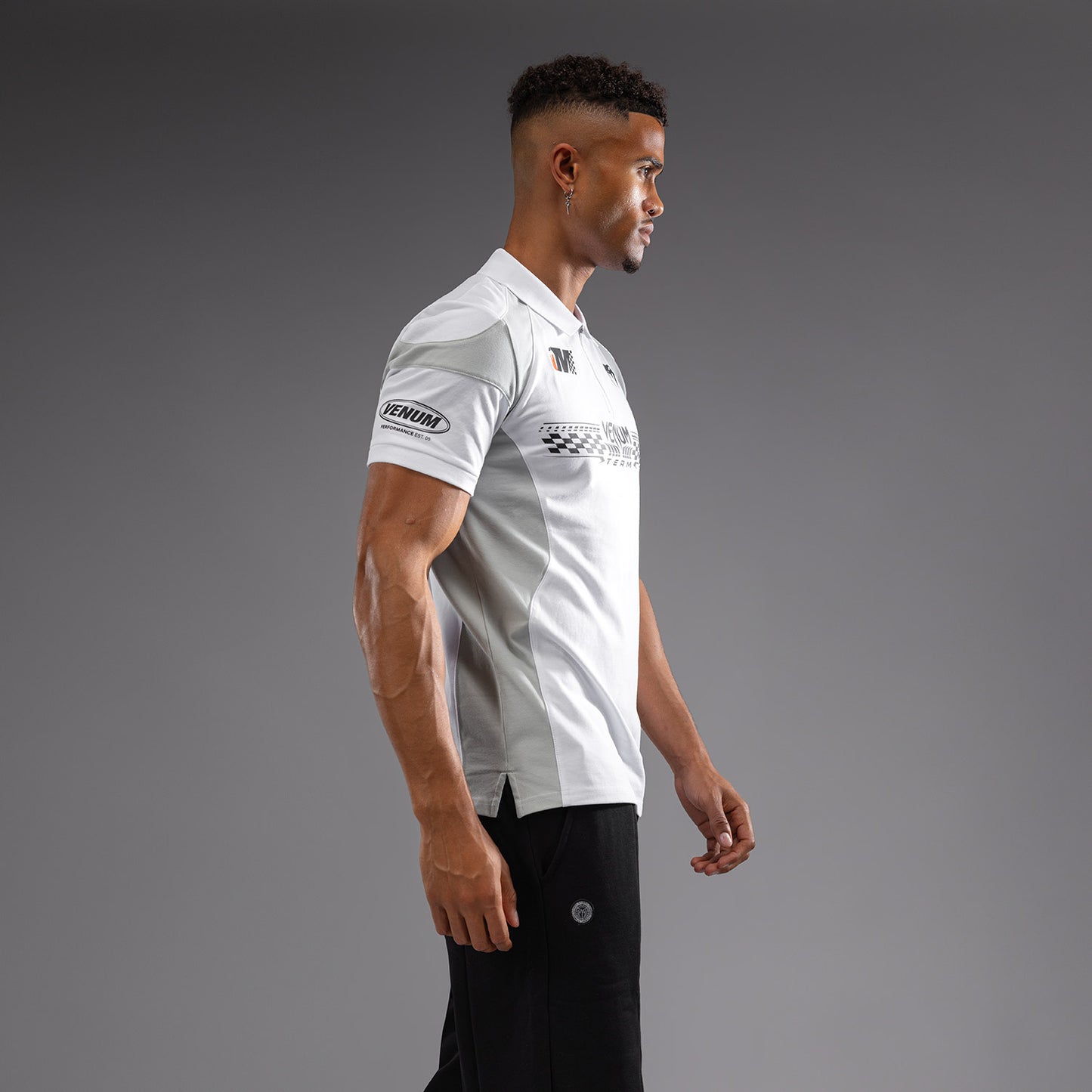 Venum Motorsport Polo de Algodón - Blanco Nieve