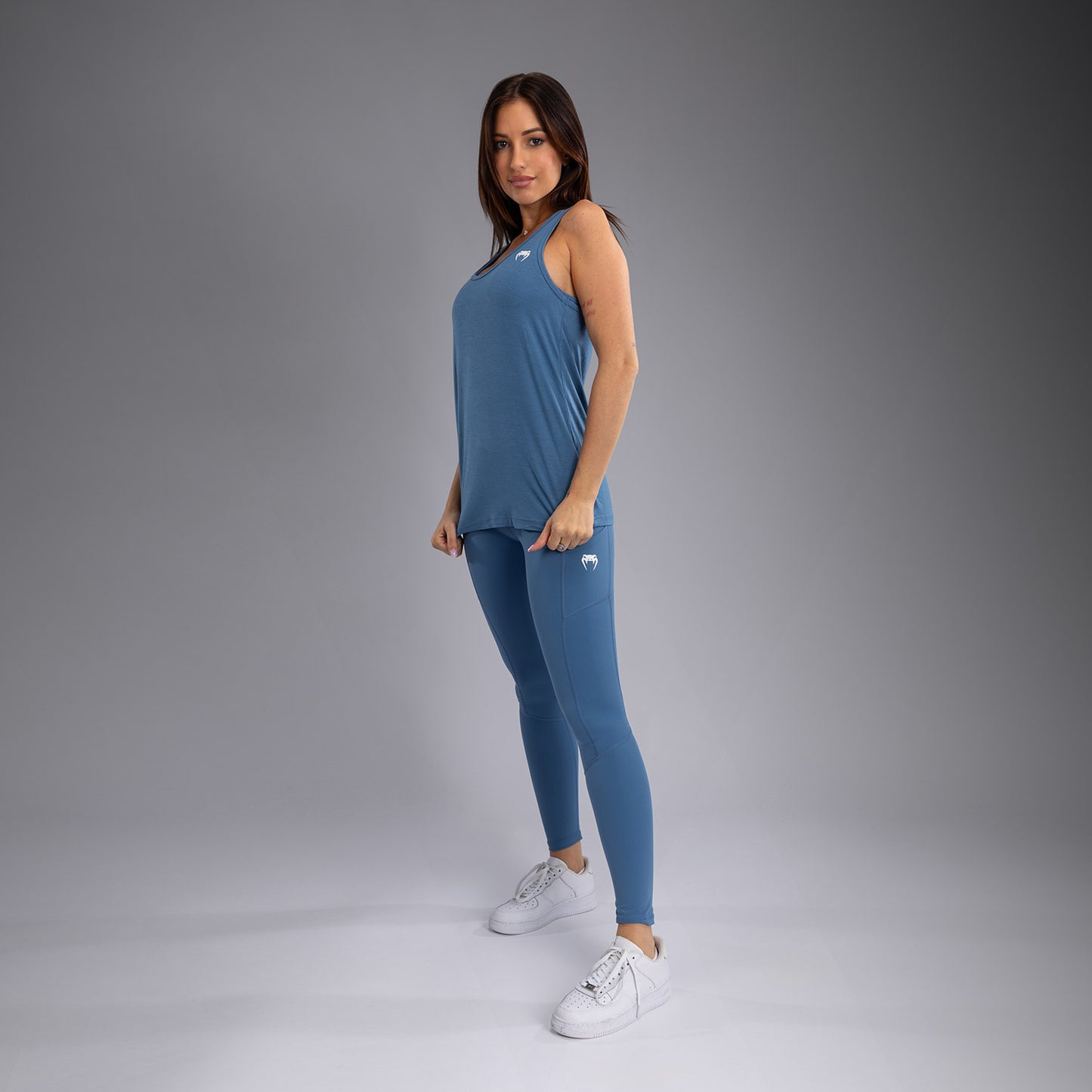 Venum Essential Top sin Mangas para Mujer - Azul Tormenta
