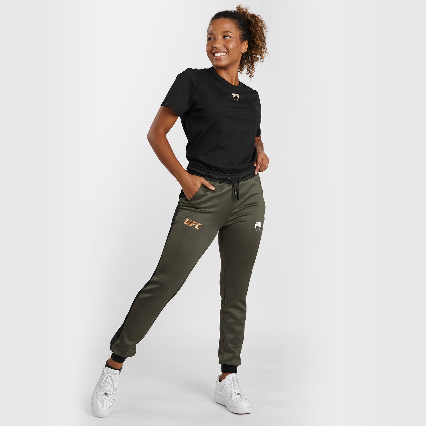 UFC Adrenaline by Venum Fight Week Pantalón Jogging Performance para Mujer - Caqui/Bronce
