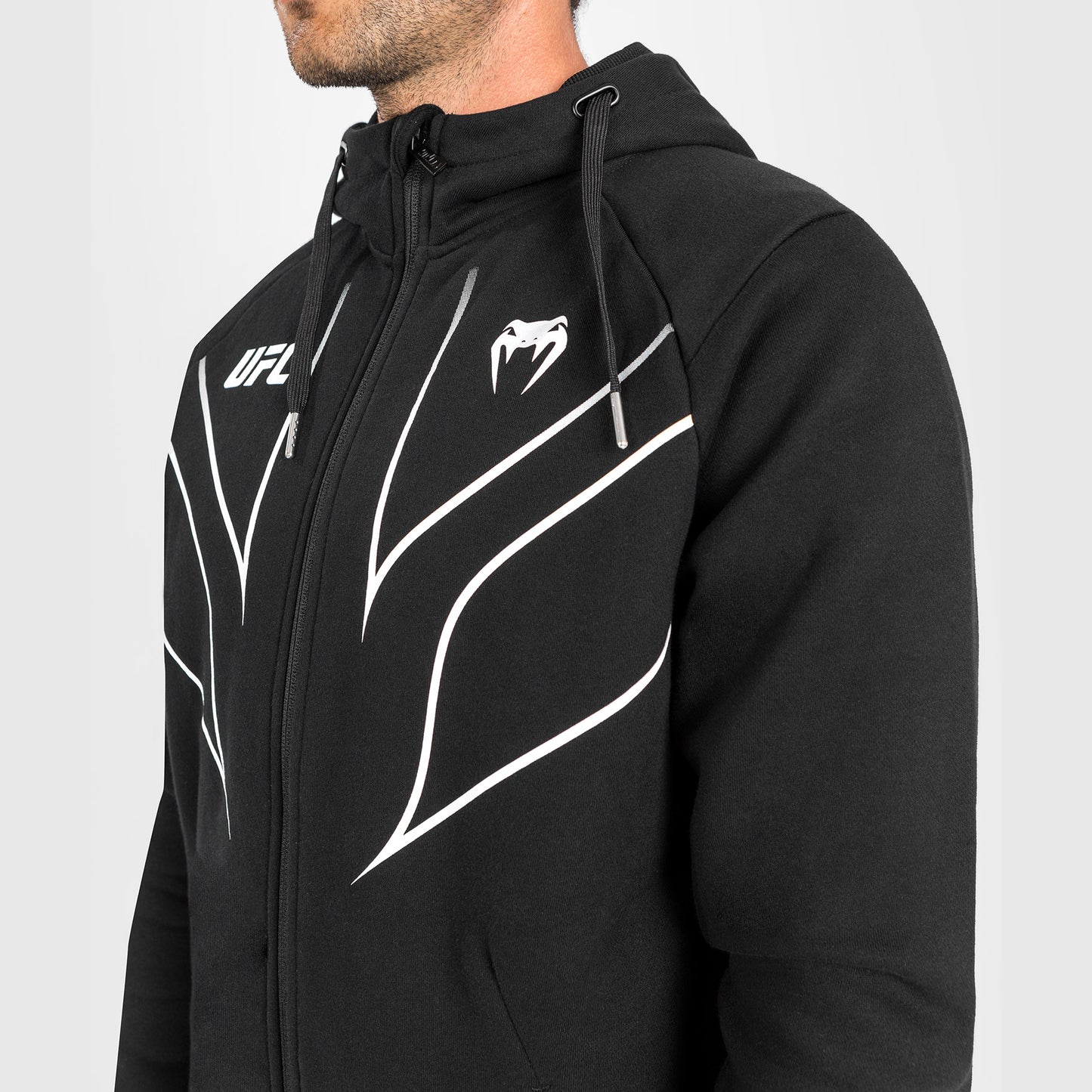 Sudadera con capucha y cremallera completa para hombre UFC Venum Replica 2.0 - Negr