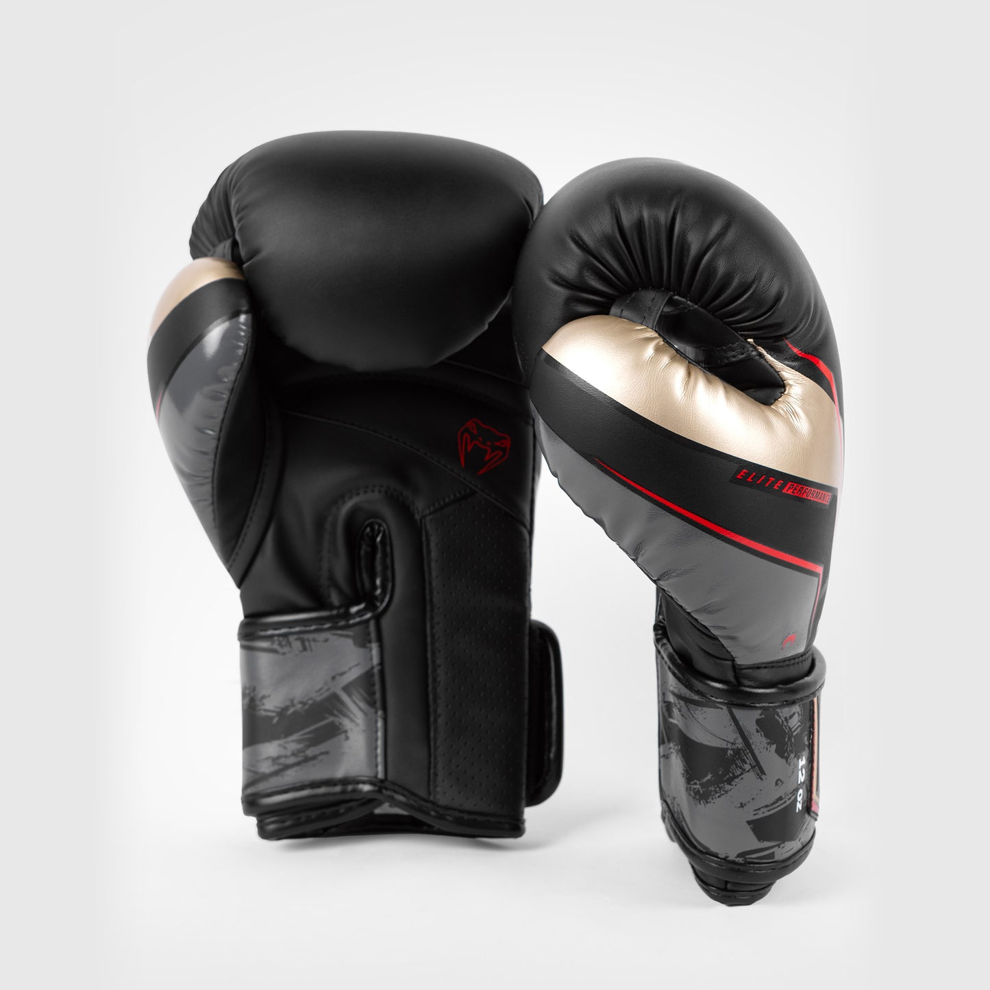 Venum Elite Evo Guantes de Boxeo - Negro/Dorado/Rojo