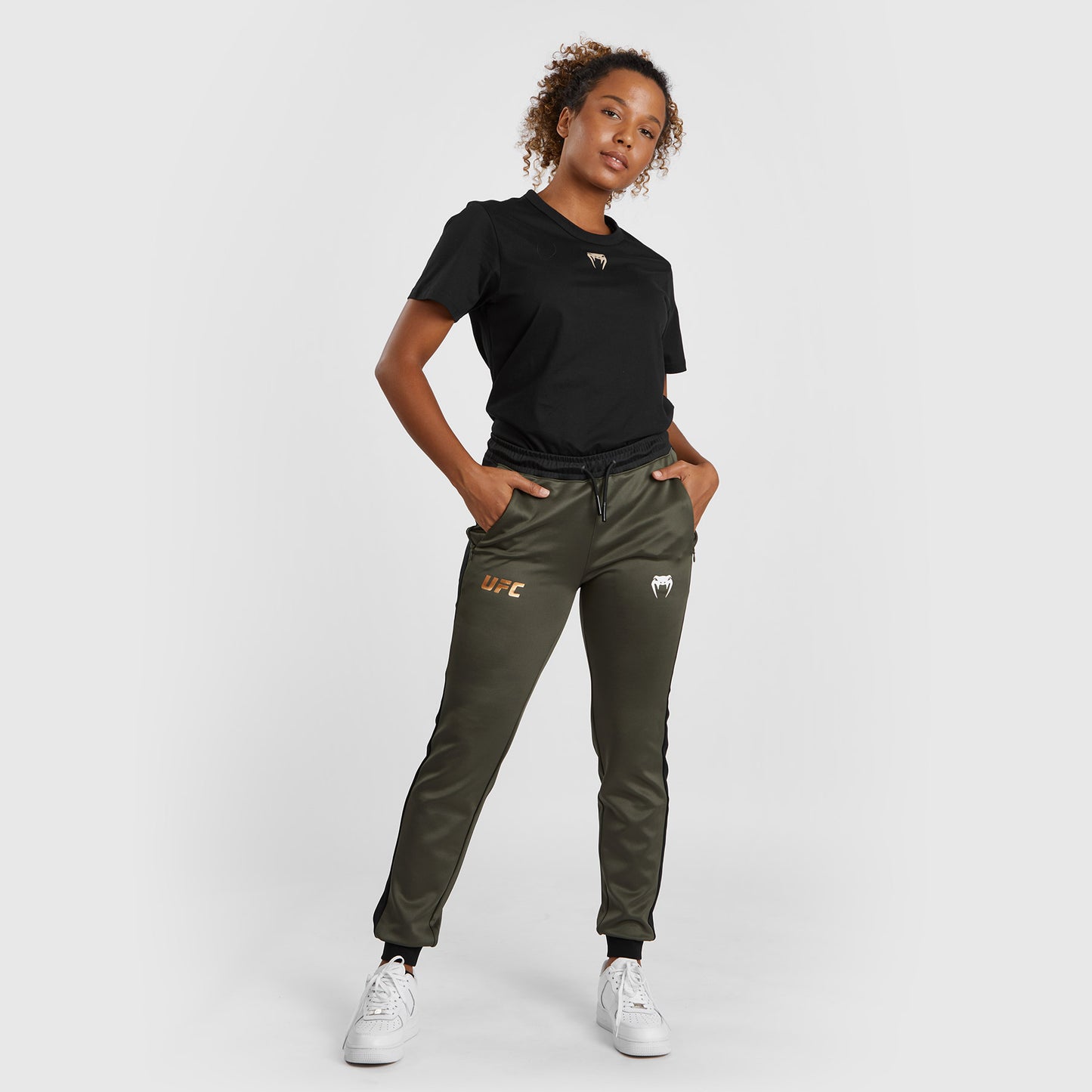 UFC Adrenaline by Venum Fight Week Pantalón Jogging Performance para Mujer - Caqui/Bronce
