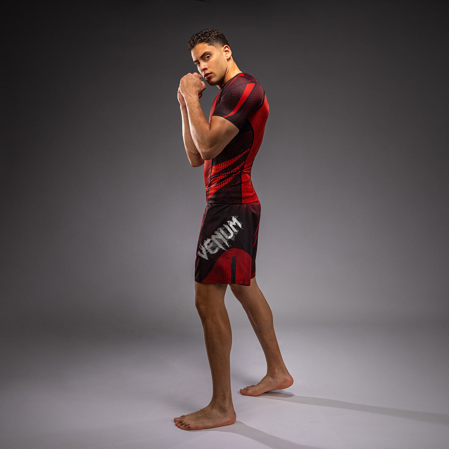 Venum Galactic 3.0 Rashguard Manga Corta - Rojo/Plata