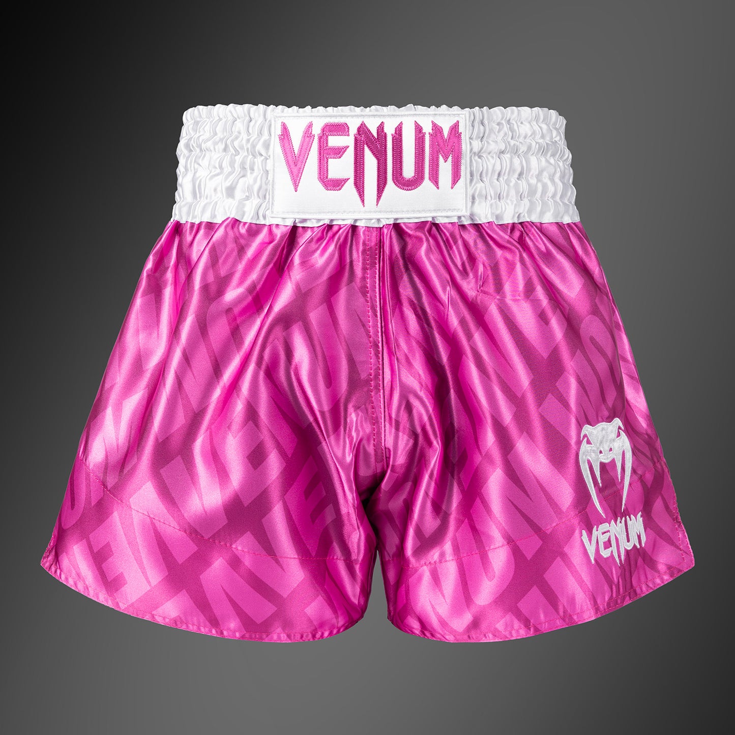 Venum Contender XT Pantalones Cortos Muay Thai - Rosa Chicle/Blanco