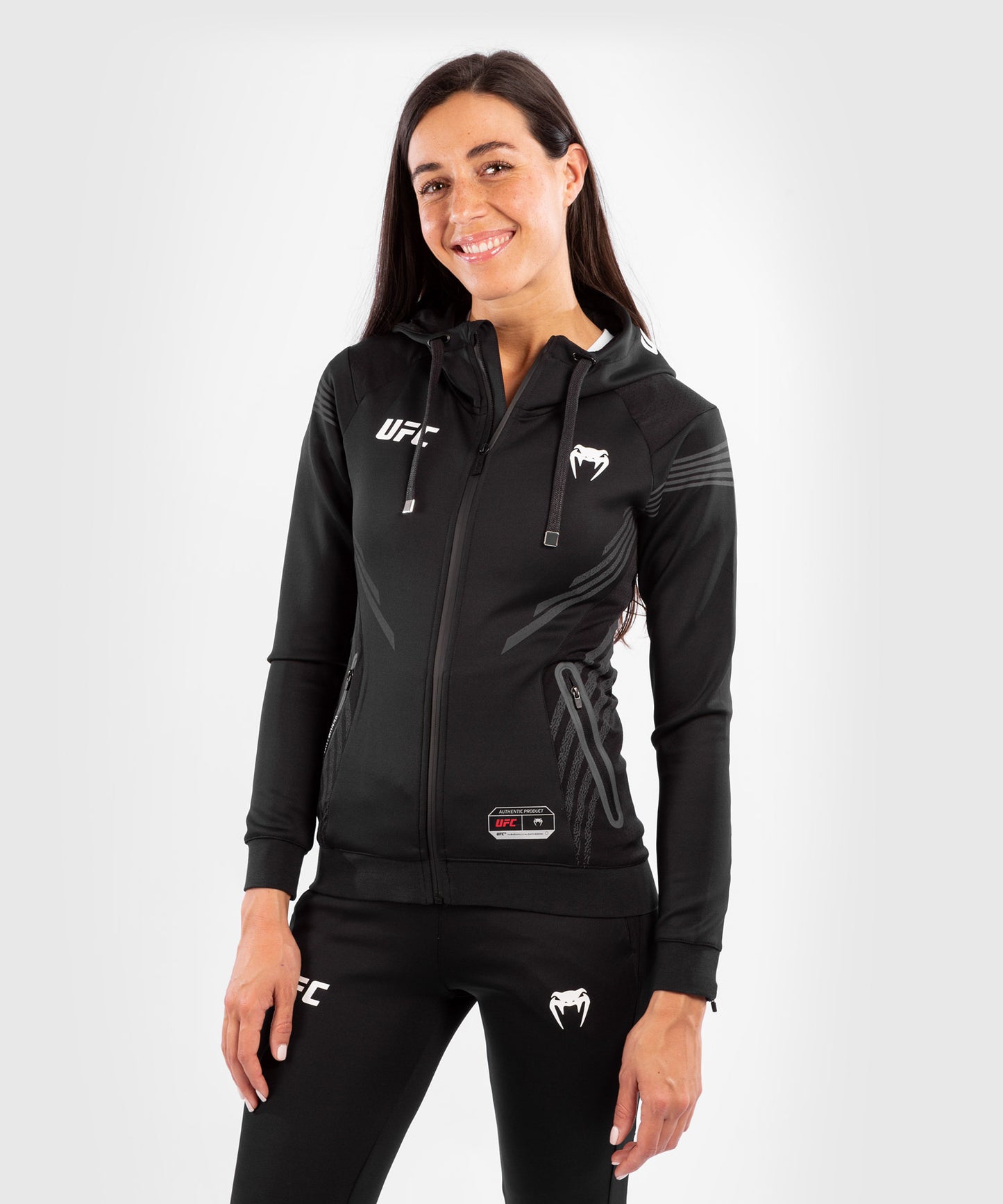 Sudadera Para Mujer UFC Venum Authentic Fight Night Walkout - Negro