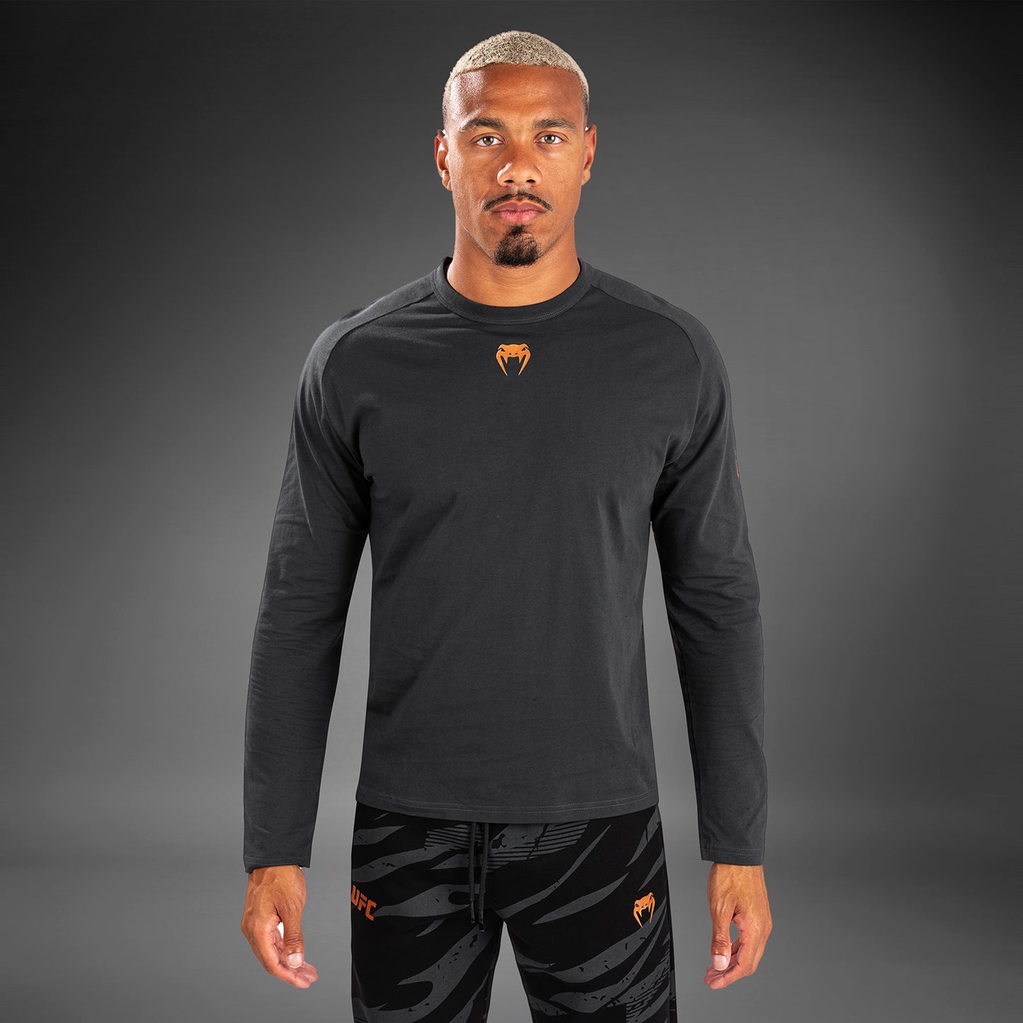 UFC Adrenaline By Venum Fight Week Camiseta de Manga Larga para Hombre - Gris Antracita