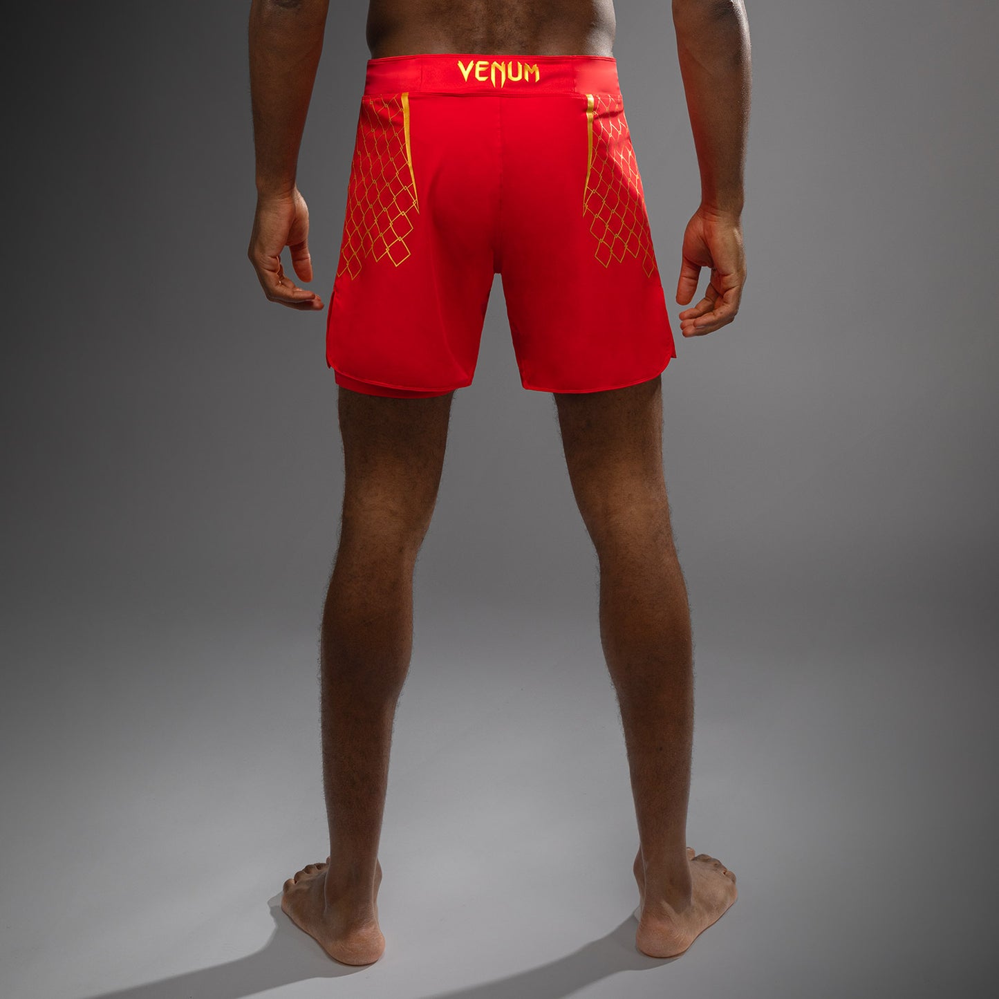 Venum x WOW FC Pantalones de Lucha para Hombre - Fury Rojo/Oro