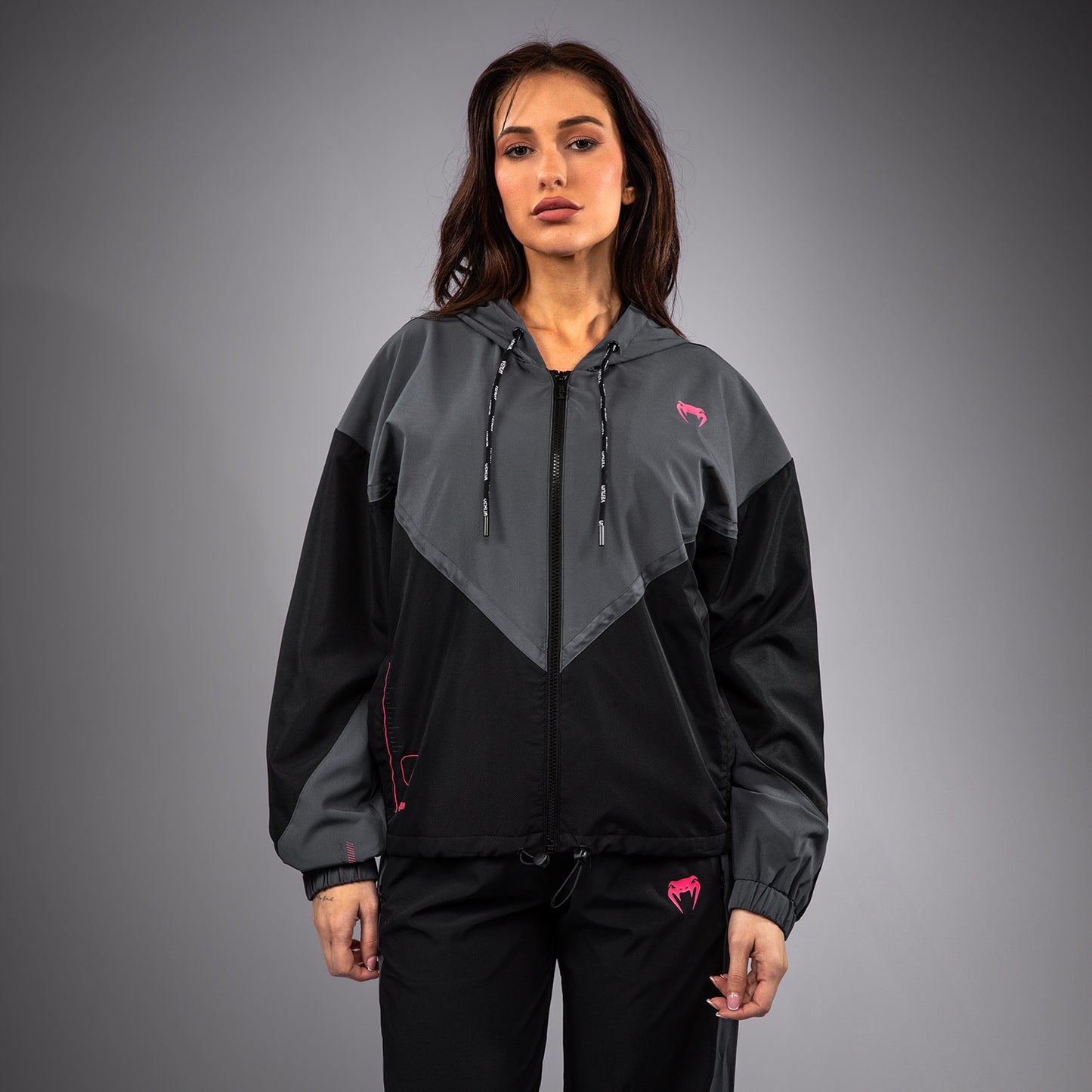 Venum Tactical XT Chaqueta de chándal para mujer - Negra/Gris Tormenta