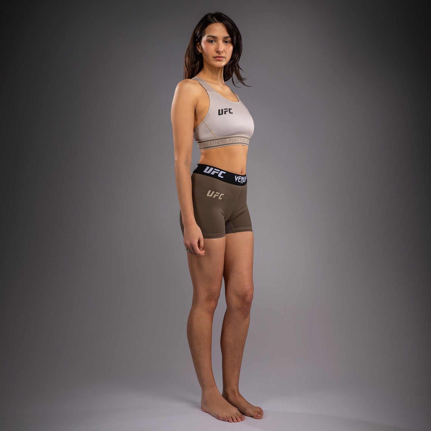 Venum UFC Unity by Venum Authentic Fight Week Short de Compresión Técnico para Mujer - Marrón