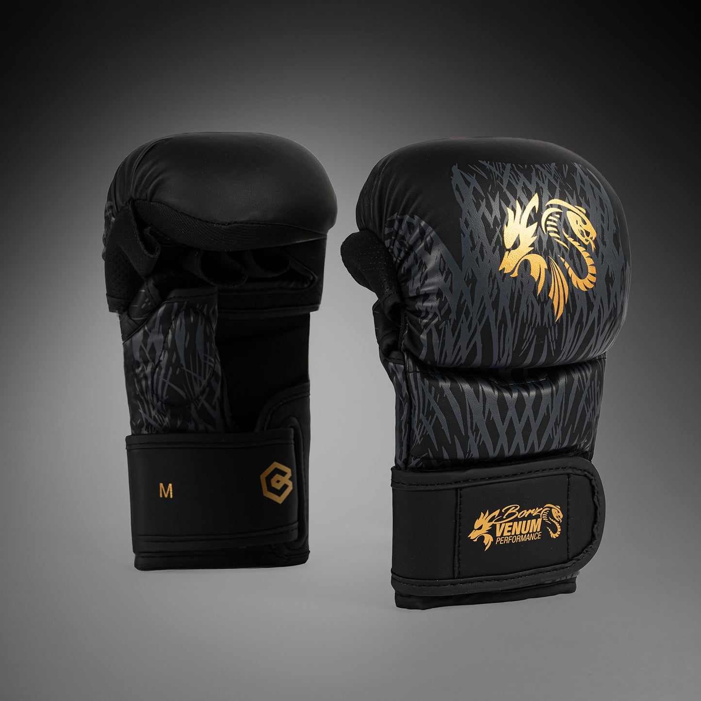 Venum x Chimaev Guantes de Sparring  - Negro/Dorado