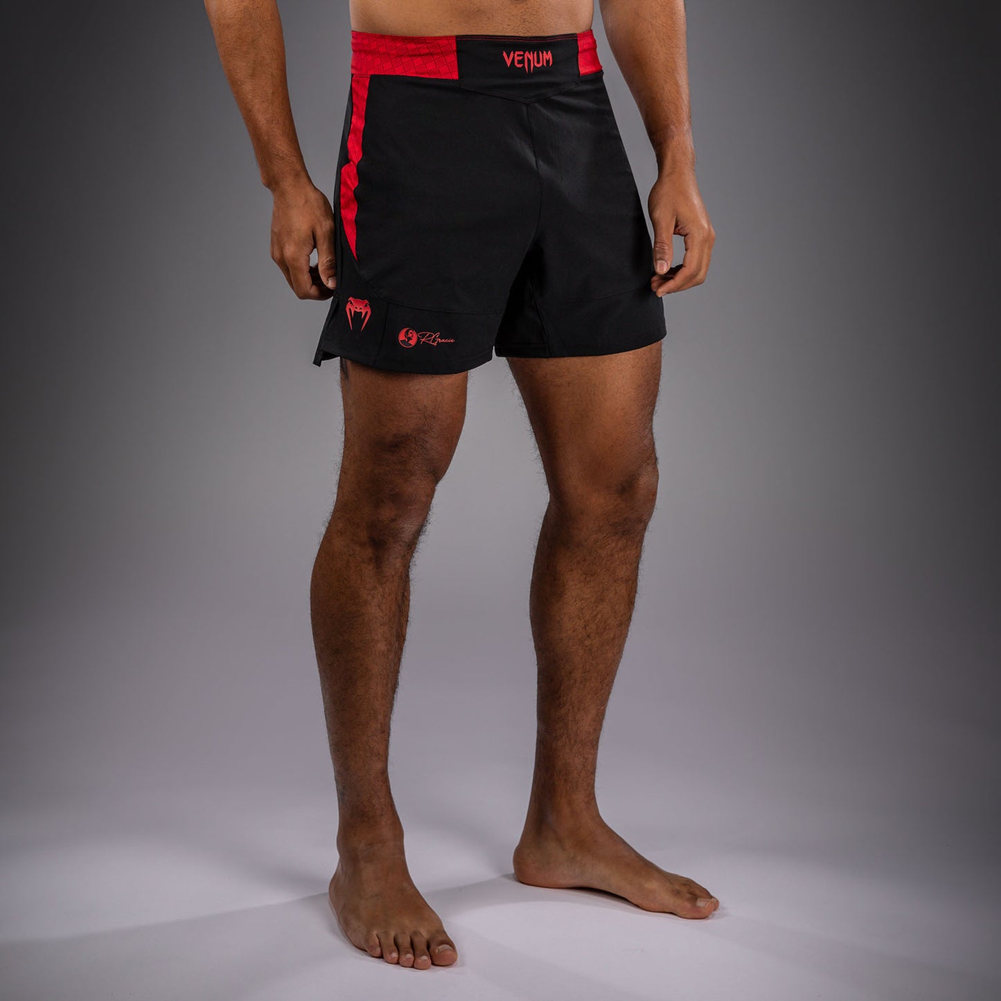 Venum x Roger Gracie Signature Short de Combate - Negro/Rojo