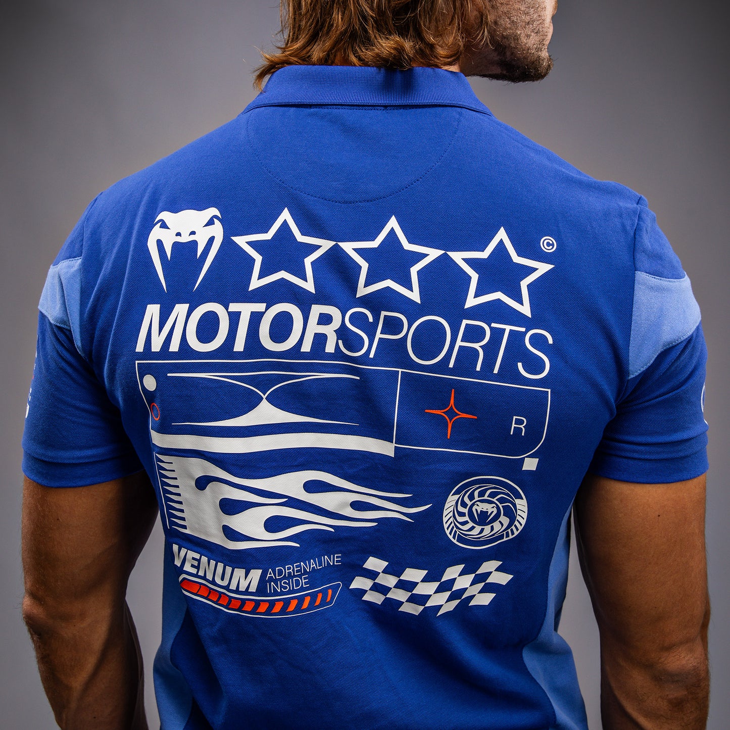 Venum Motorsport Polo de Algodón - Azul Real