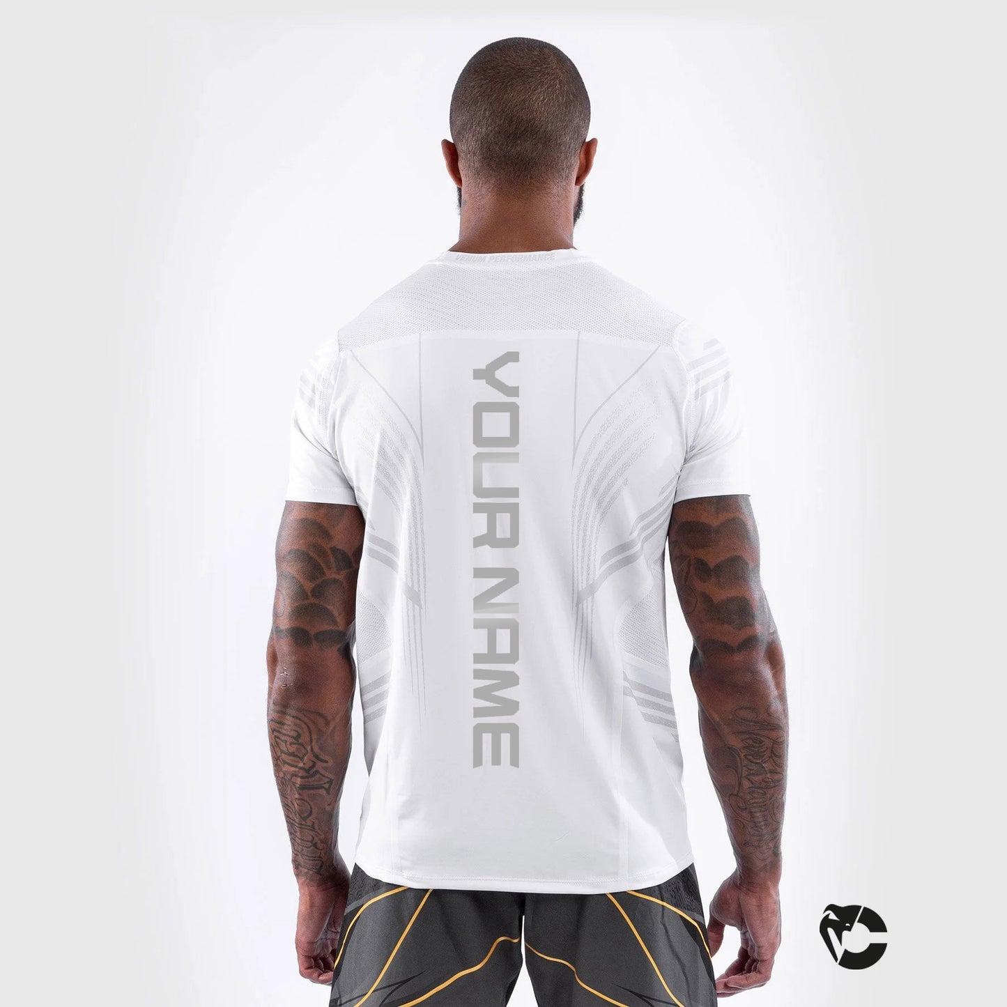 Camiseta Técnica Para Hombre Personalizada UFC Venum Authentic Fight Night - Blanco