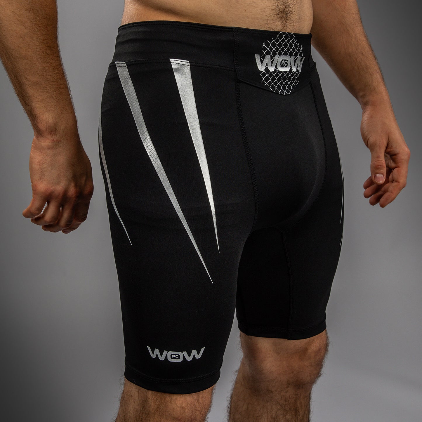 Venum x WOW FC Pantalones Vale Tudo para Hombre - Negro/Gris Plateado
