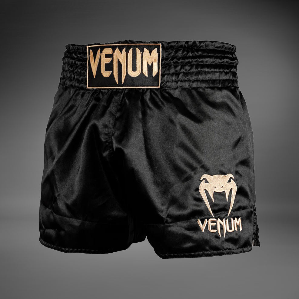 Venum Classic Short de Muay Thai - Negro/Dorado
