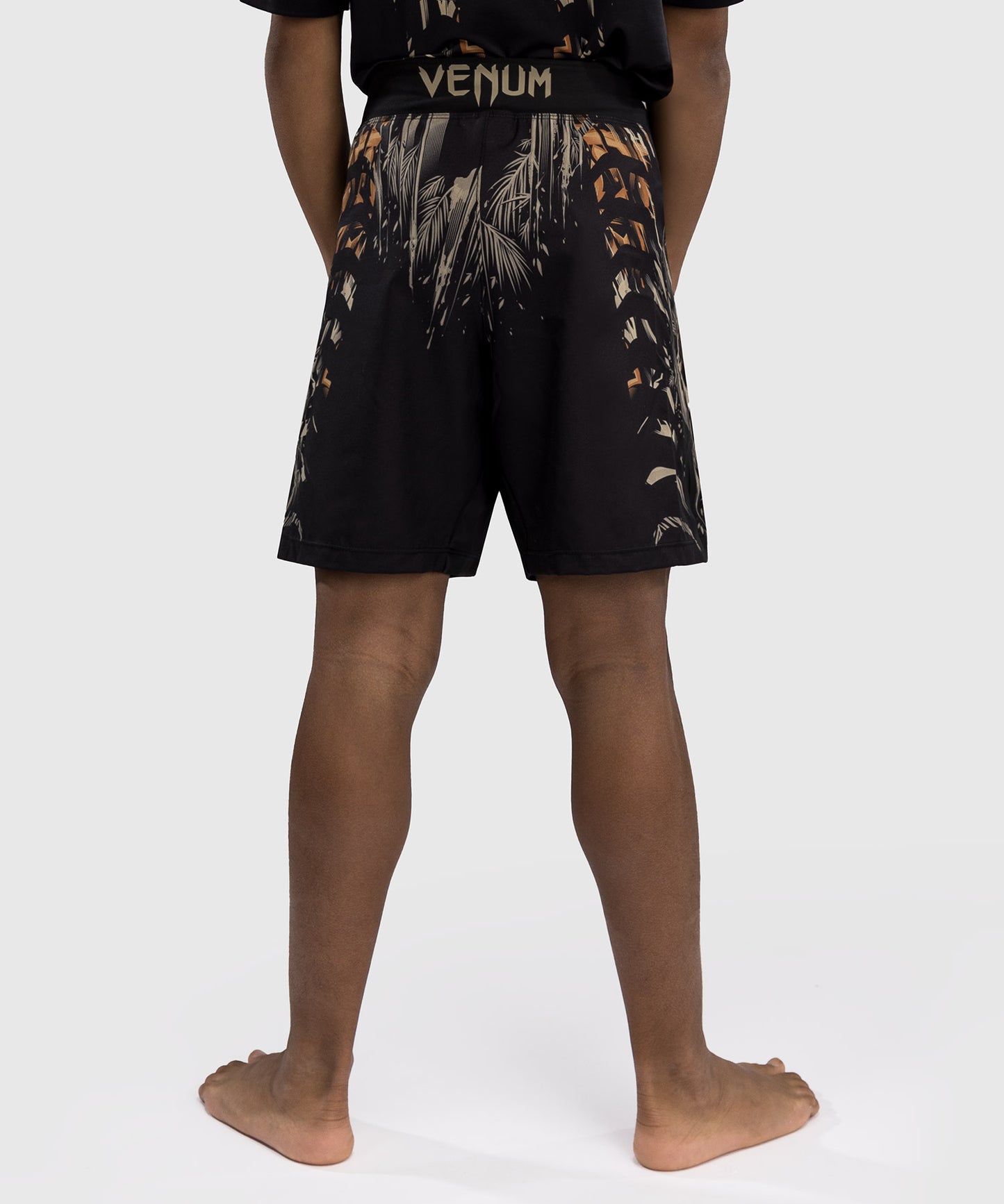 Venum Tiger Pantalones Cortos de Lucha para Niños - Negro/Naranja Neón